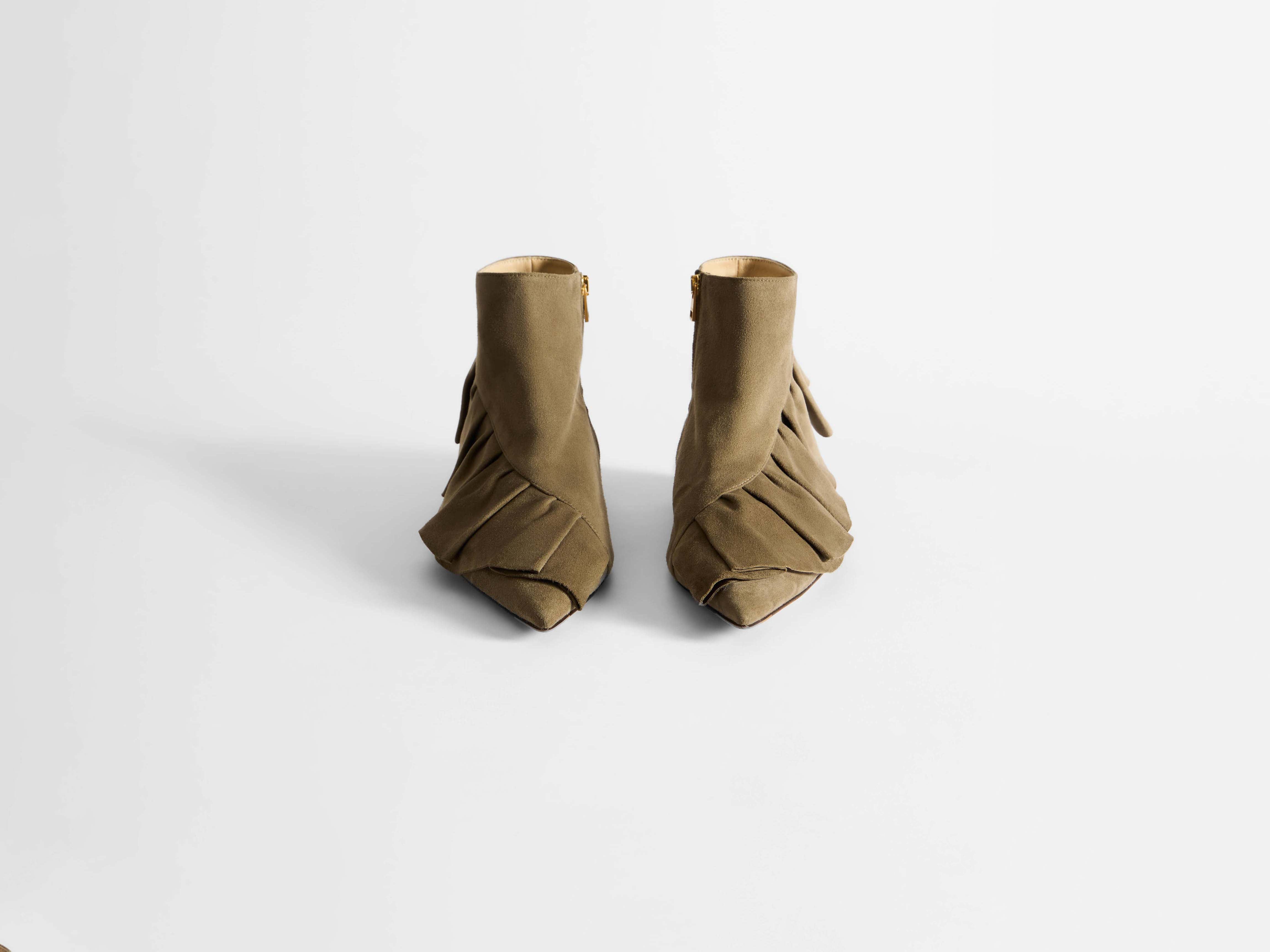 J.W.Anderson Ruffle Boots Stiefel Damen Grau Wildleder