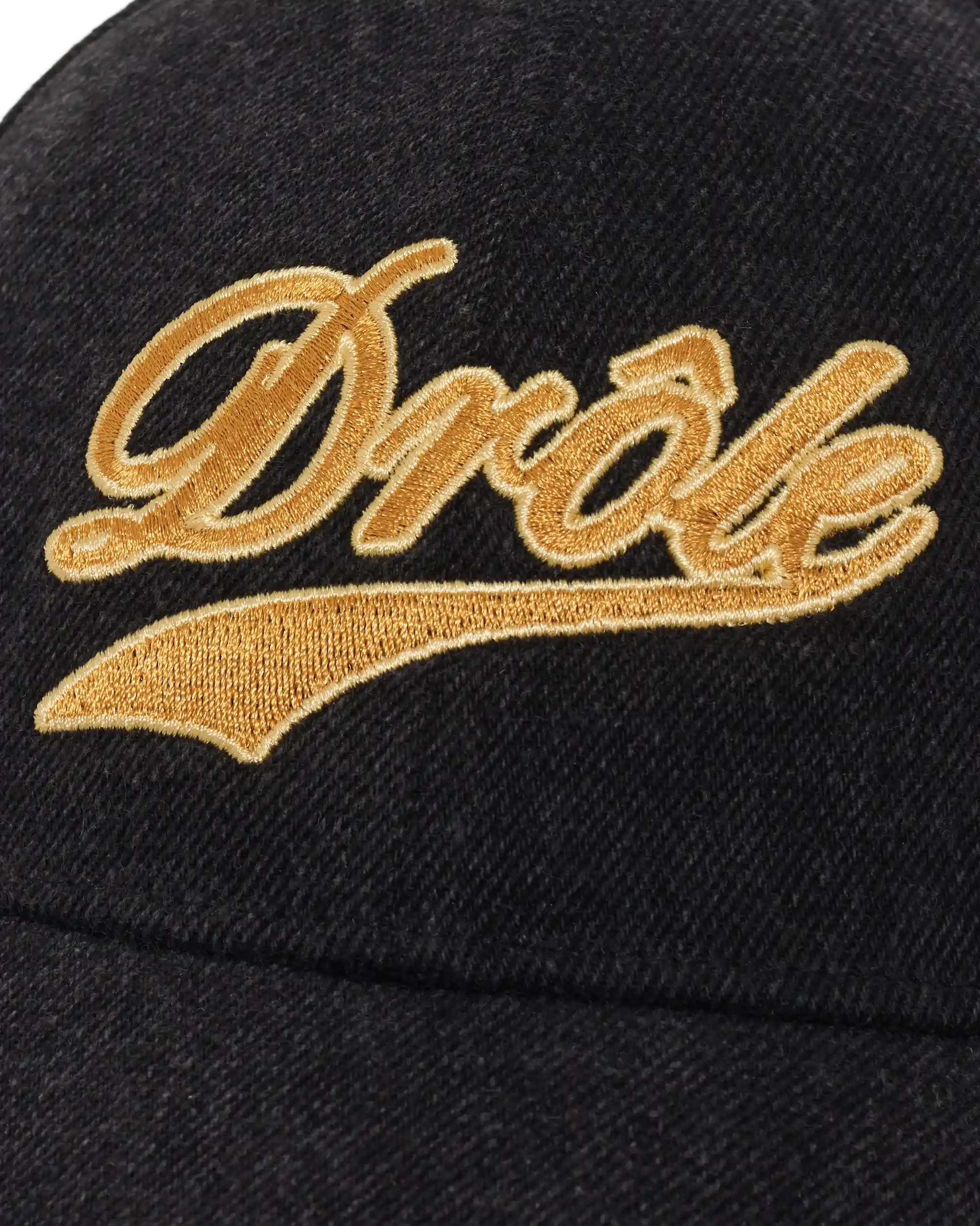Drôle De Monsieur Drôle Embroidered Denim Cap schwarz Baumwolle