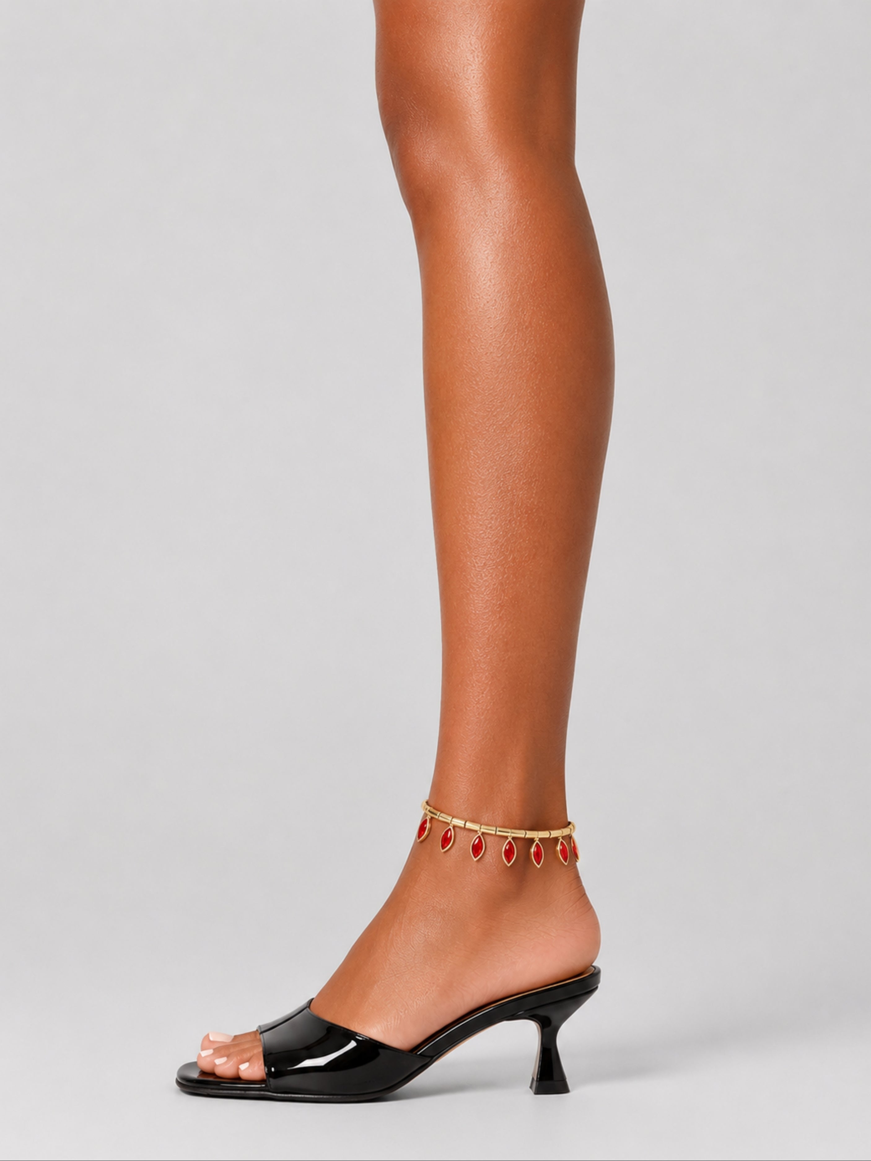 Nodaleto x Julietta Petal Anklet Fußkettchen Red Ruby One Size