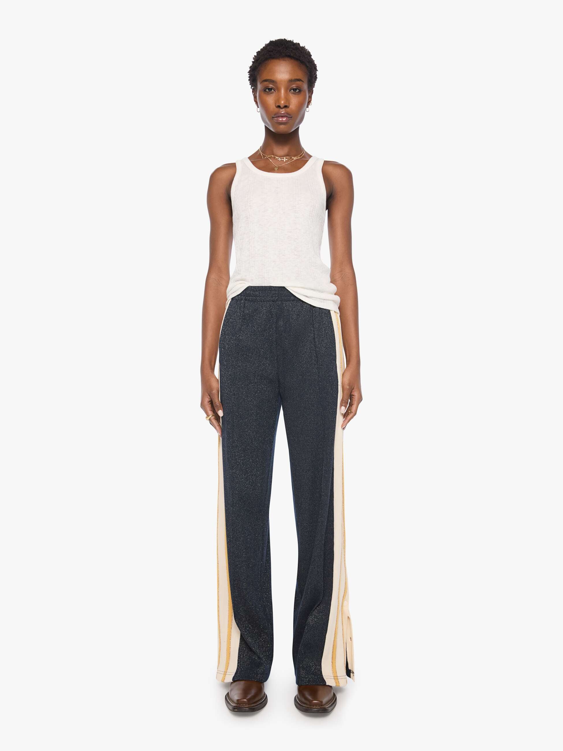 Mother Denim The Personal Best Sneak Trackhose Track Star navy