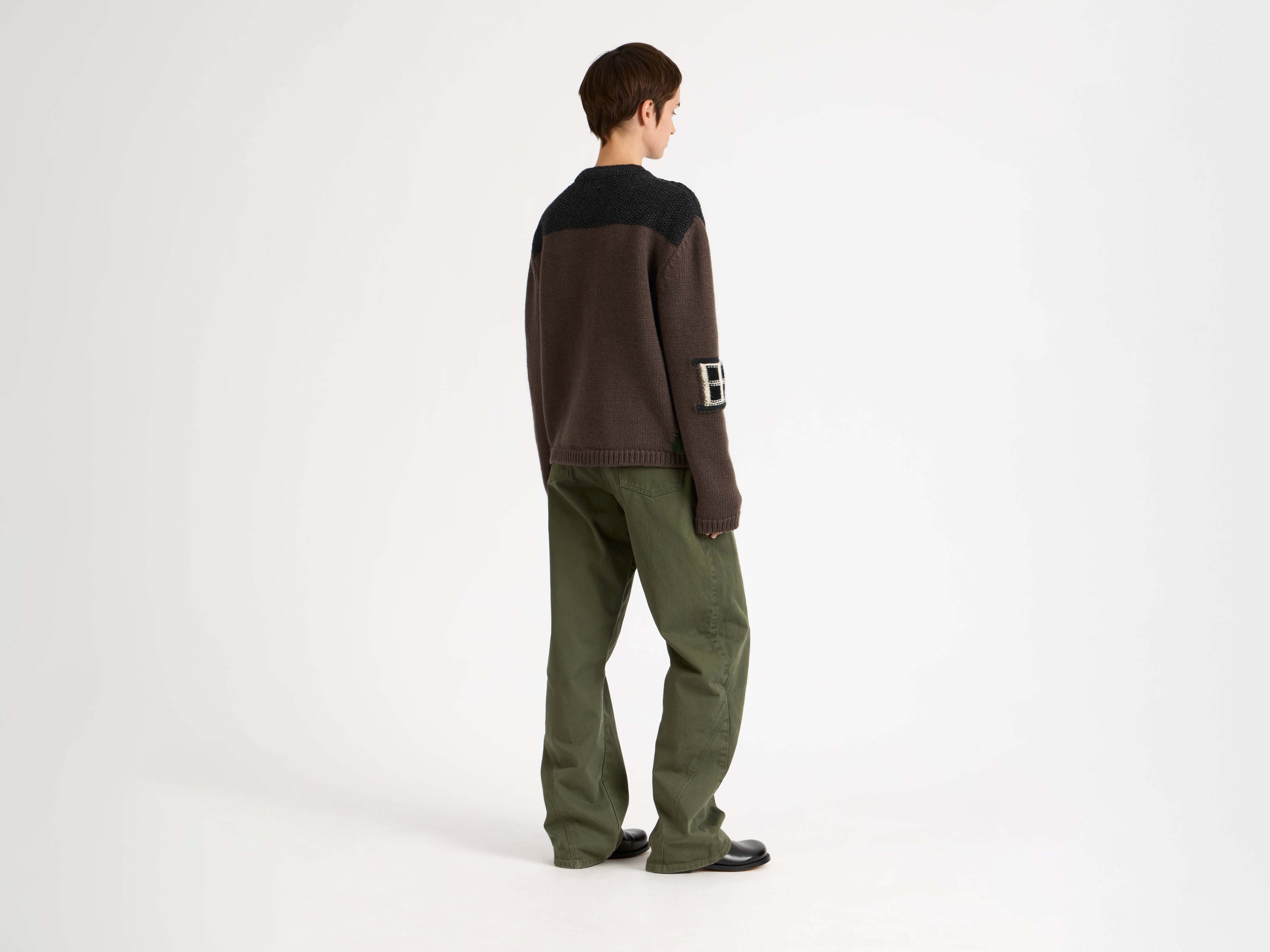 J.W.Anderson House Polo Cardigan Strickjacke Chestnut Brown