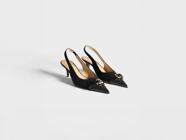 J.W.Anderson Heeled Buckle Sling Back Pumps Schwarz 38