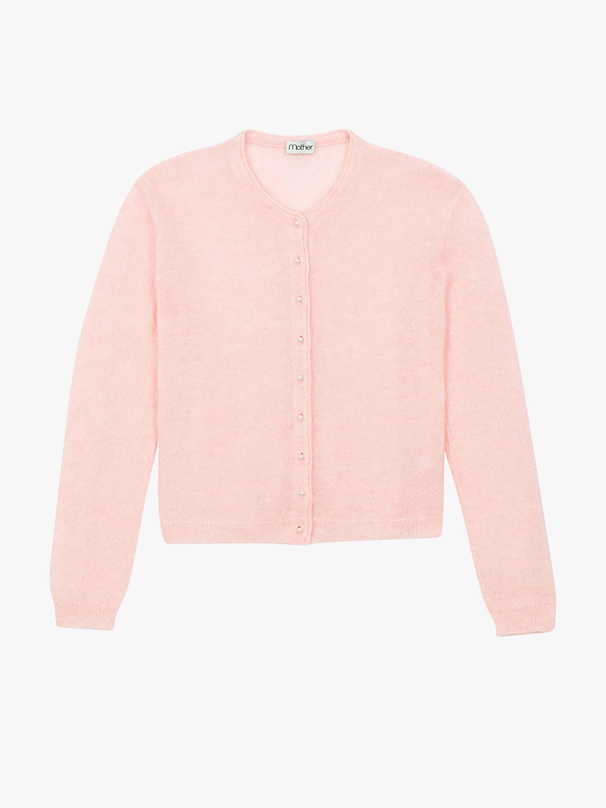 Mother The Cropped Cardigan Strickjacke Powder Rosa cropped