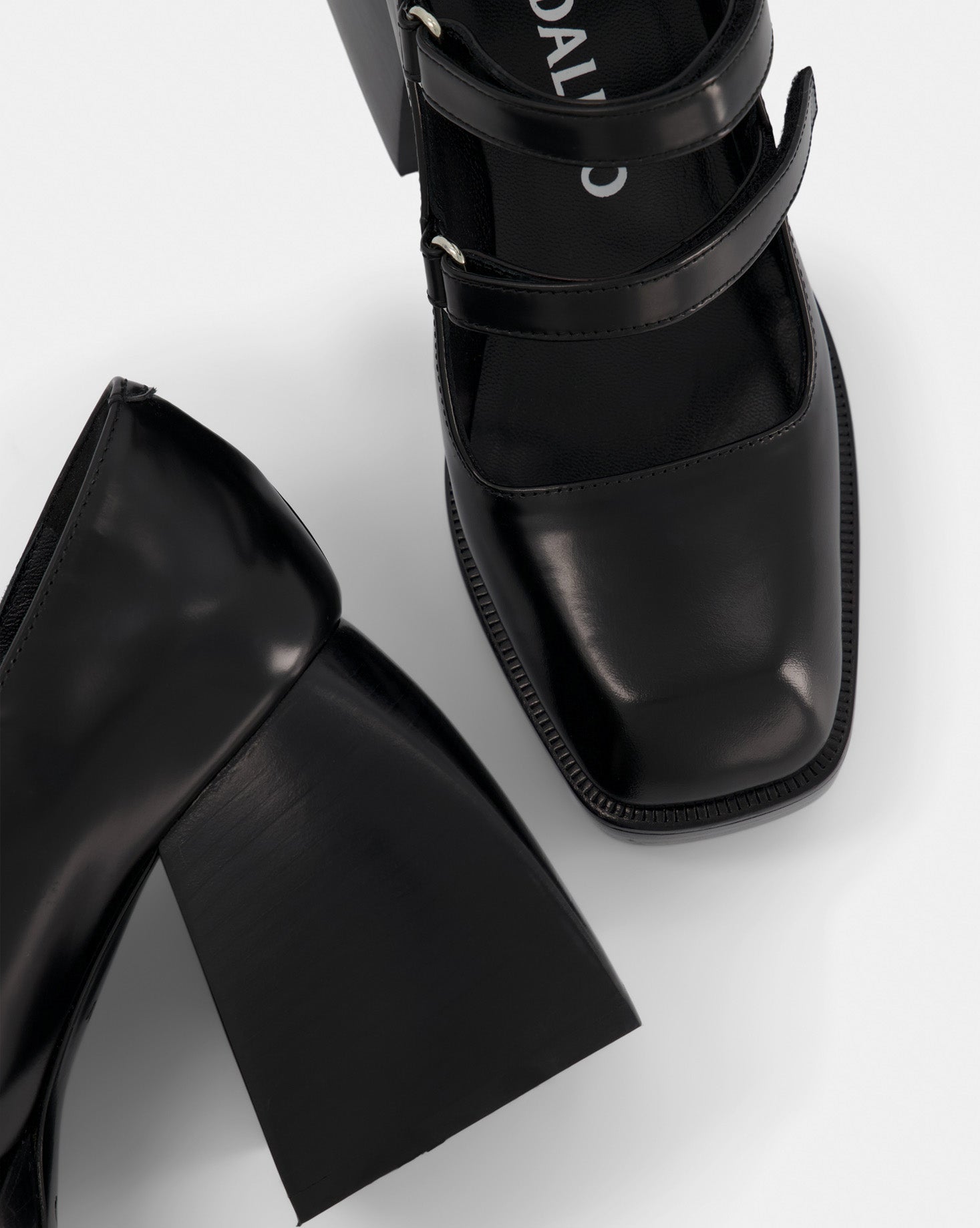 Nodaleto Bulla Babies 90 Mary Janes Black Glassed