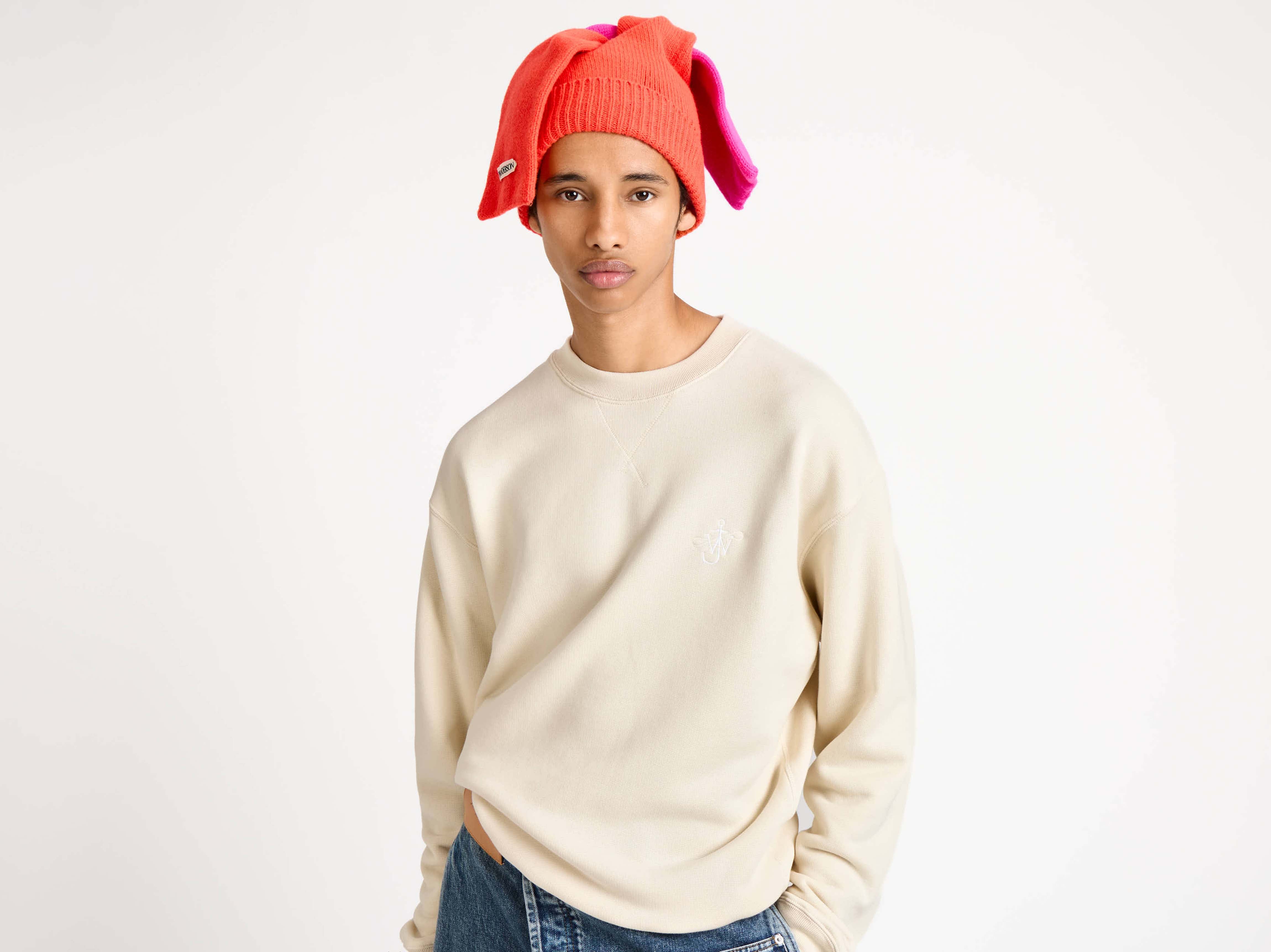 J.W.Anderson Ribbon Anchor Sweatshirt Ecru Jersey