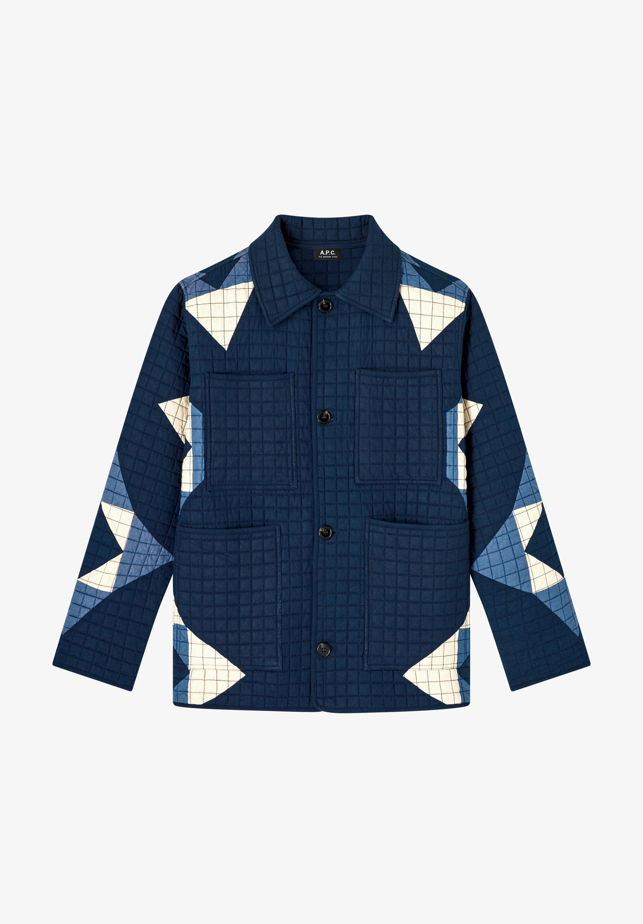 A.P.C. Jacke Quiltée Steppjacke Blau T2 weit
