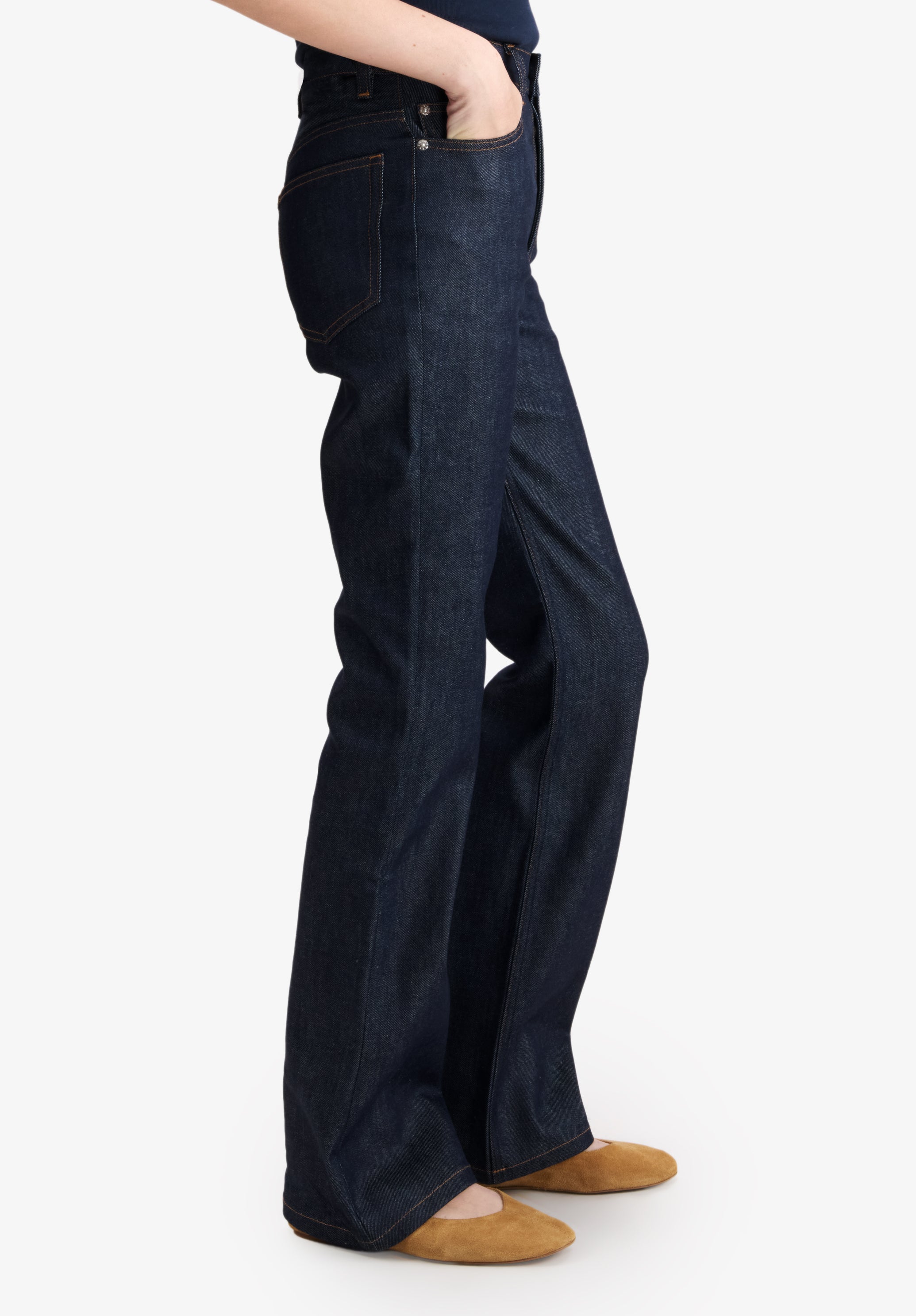 A.P.C. Romy Jeans Damen gerade mittelhoch Japan-Denim