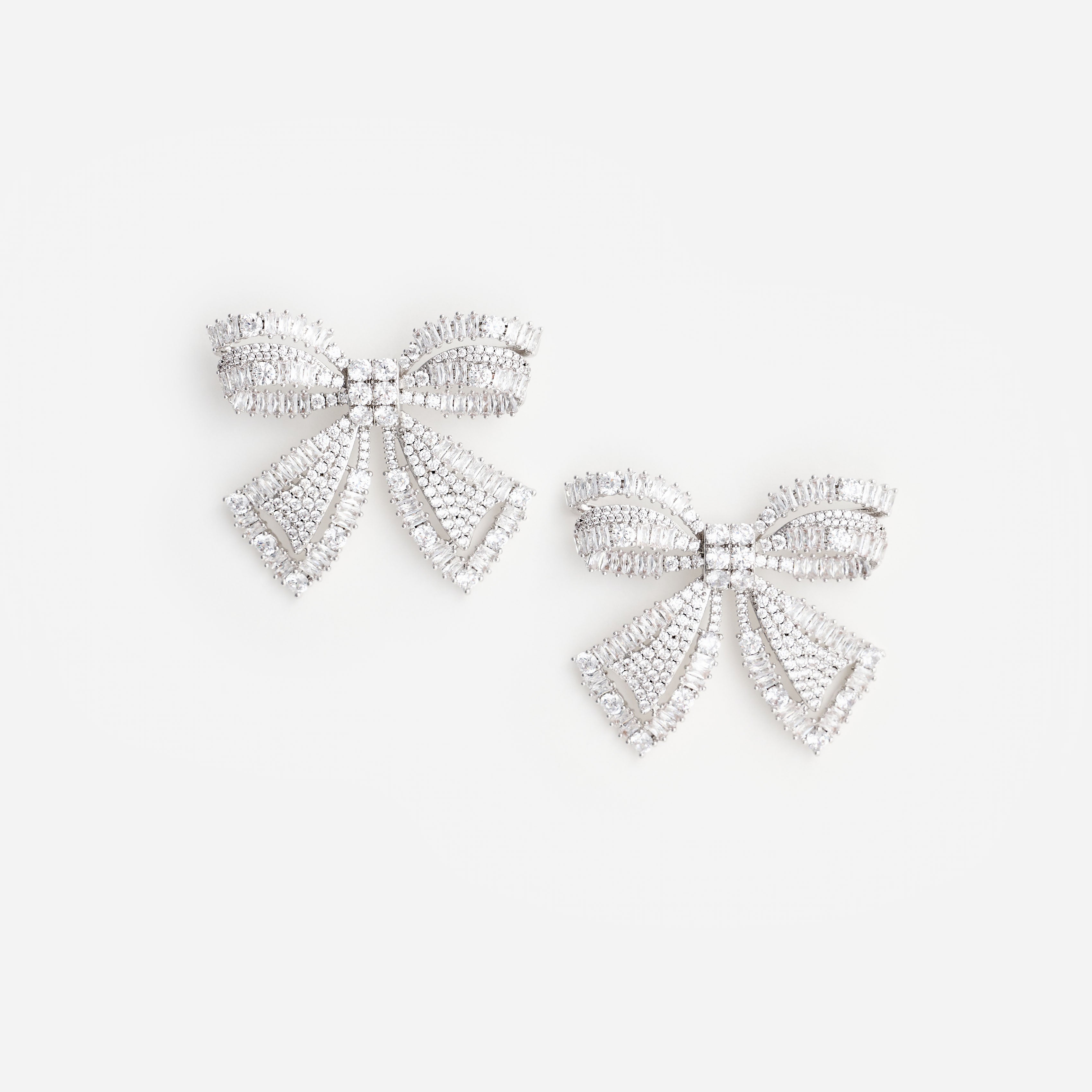 Self Portrait Crystal Bow Ohrringe Silber One Size Kristall