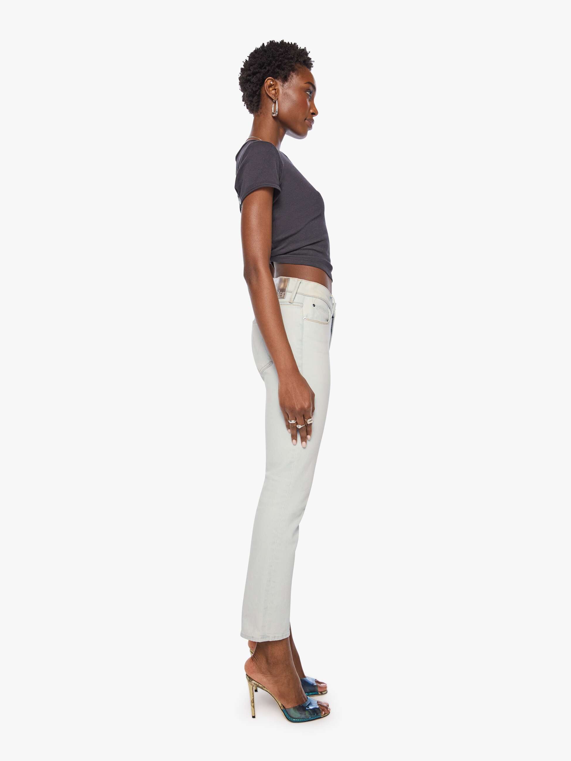 Mother Denim Mid Rise Dazzler Ankle Jeans Hairspray