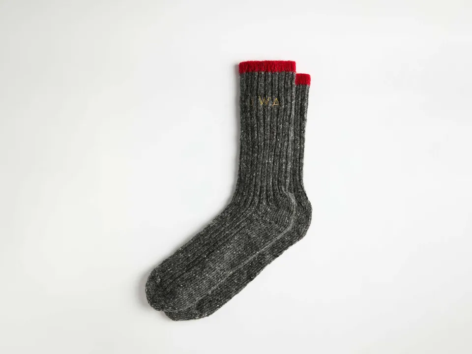 J.W.Anderson Donegal Socken Grau Melange Wolle