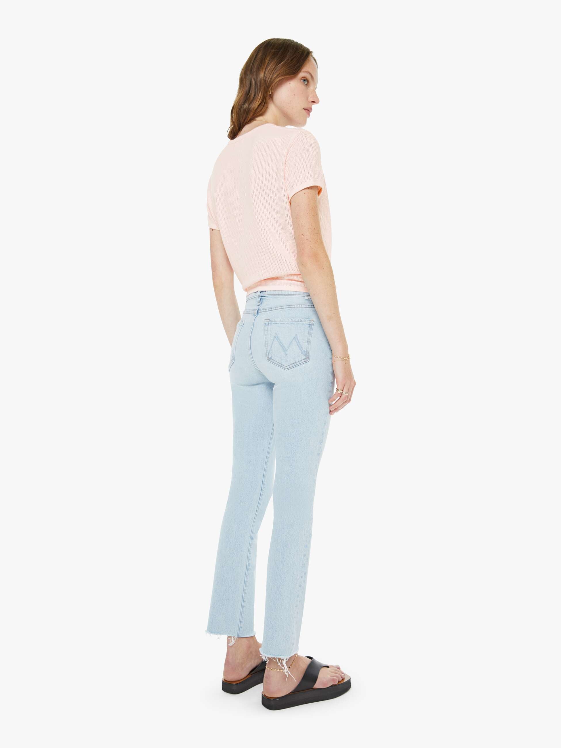 Mother The Rascal Flood Fray Jeans Bring The Cooler High-Rise