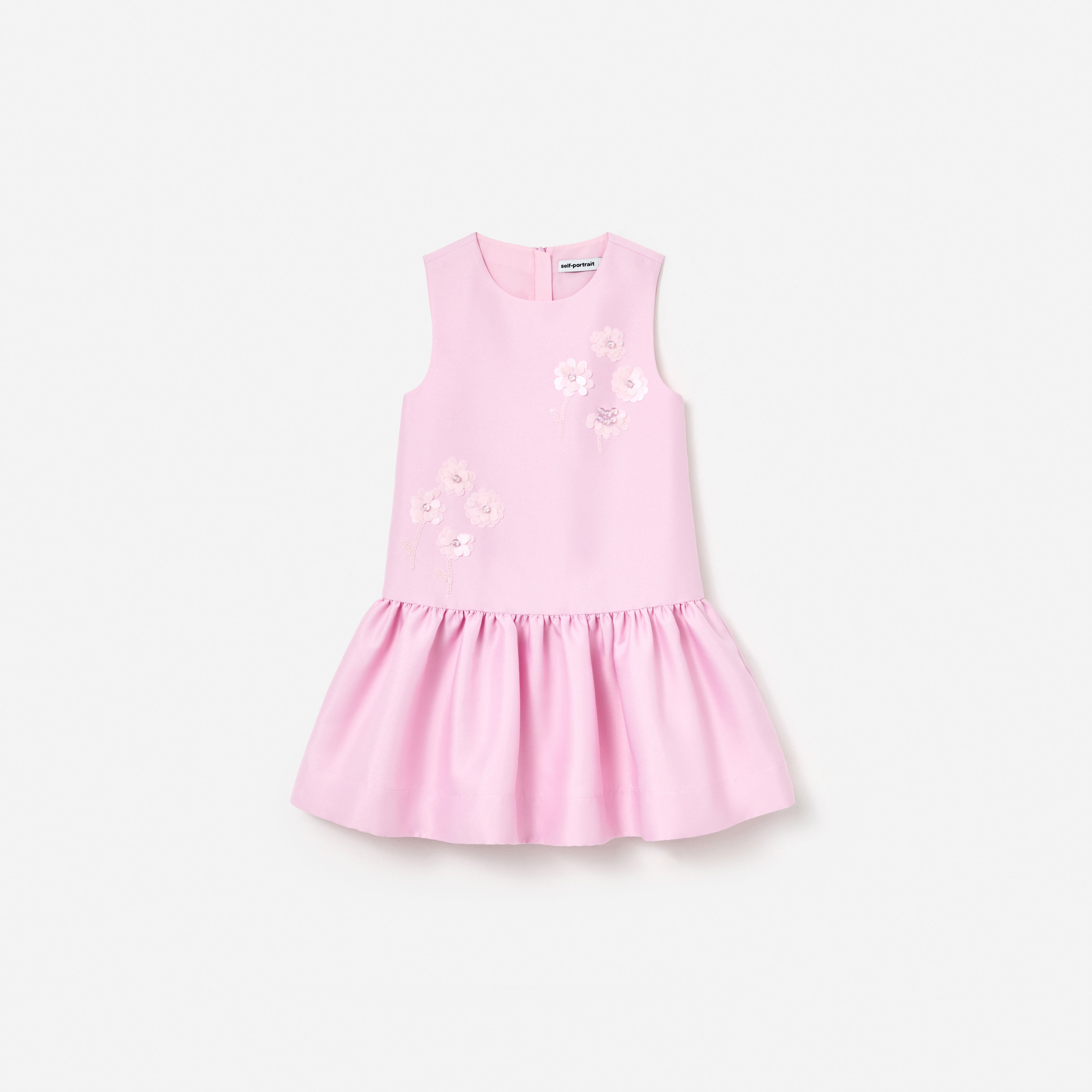 Self Portrait Pink Taffeta Kinderkleid Rosa Pailletten