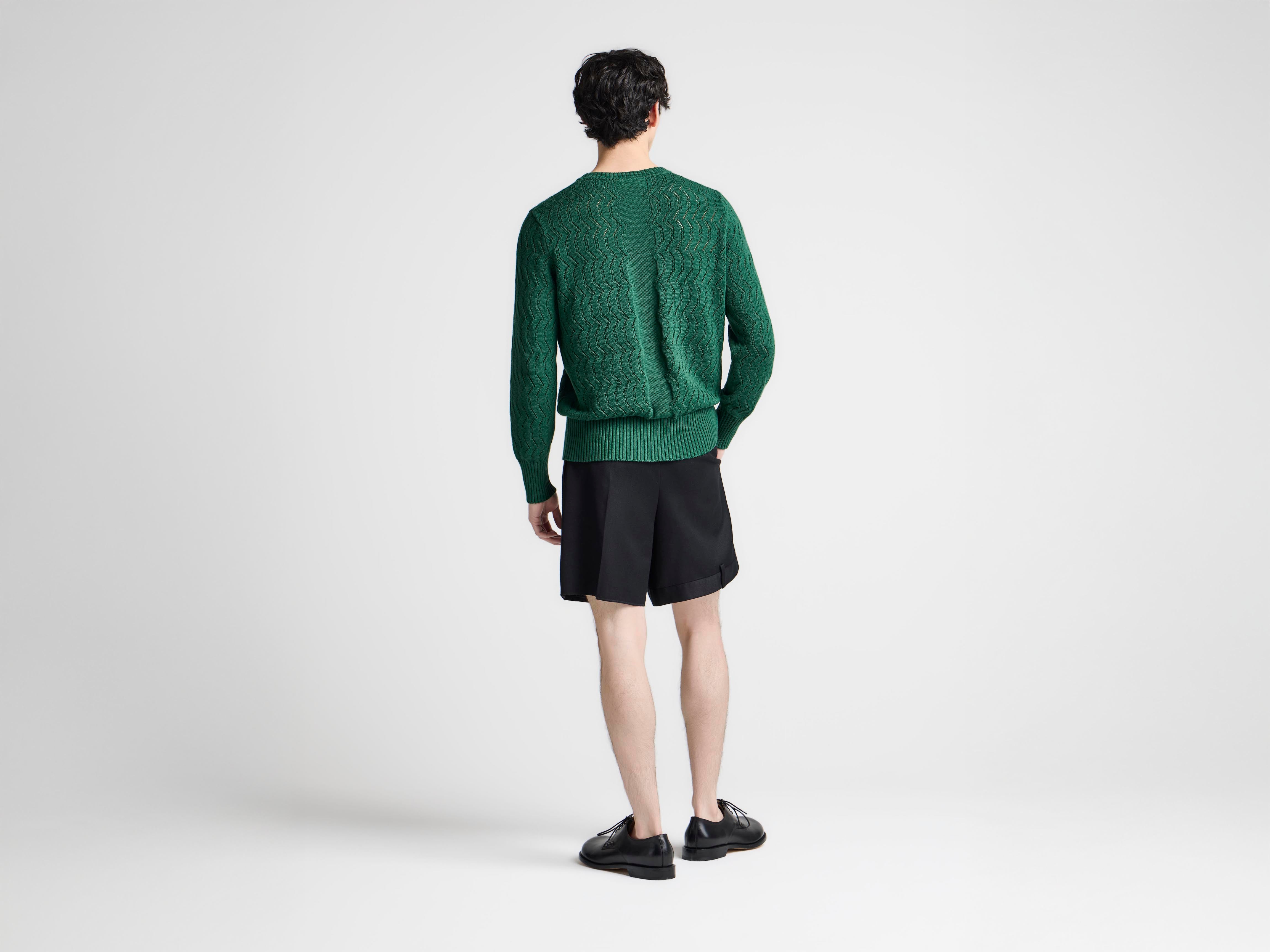 J.W.Anderson Shorts Herren Schwarz Wolle Folded Hornknöpfe