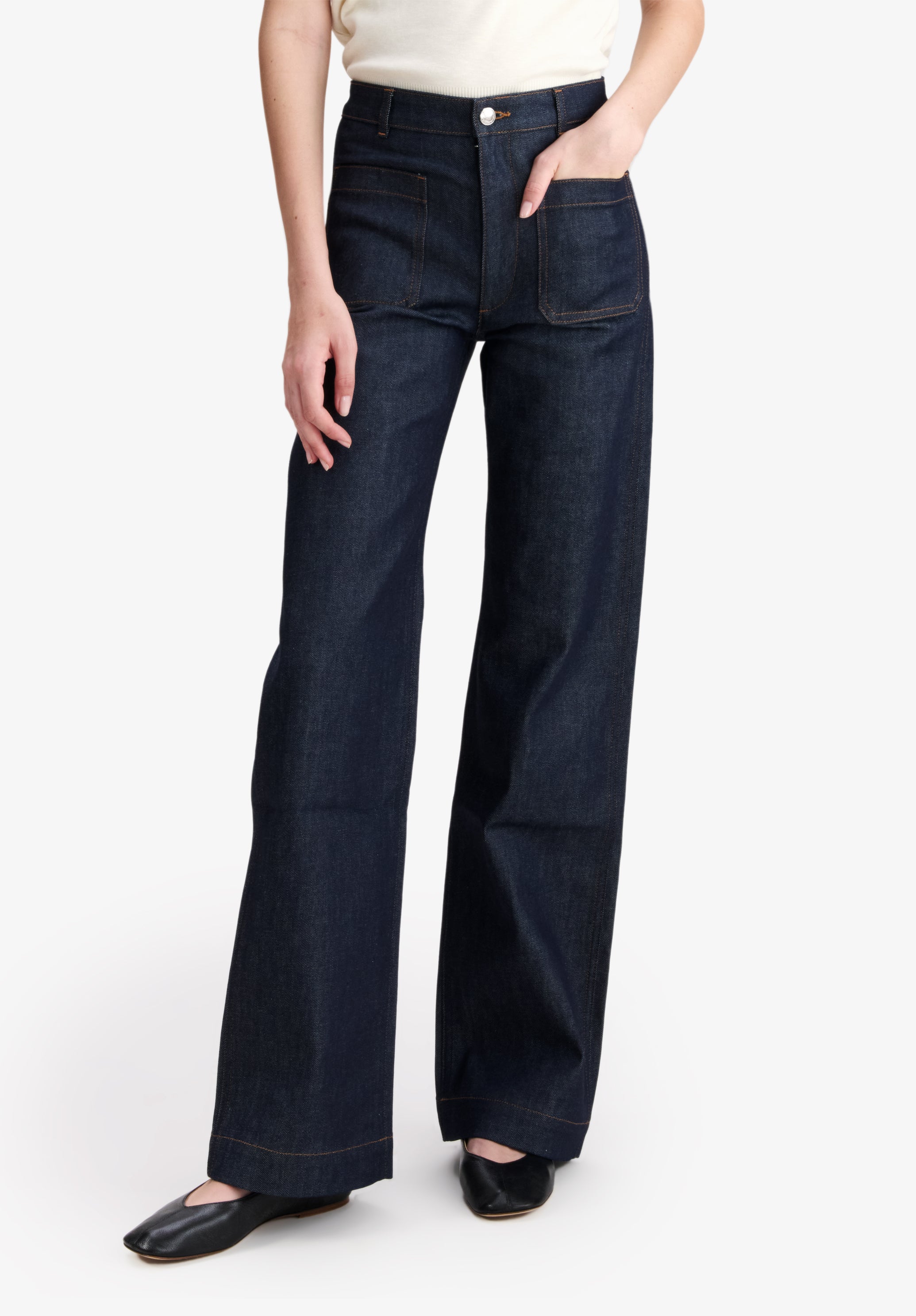 A.P.C. Victoria Jeans gerade hohe Taille Gr. 24-34