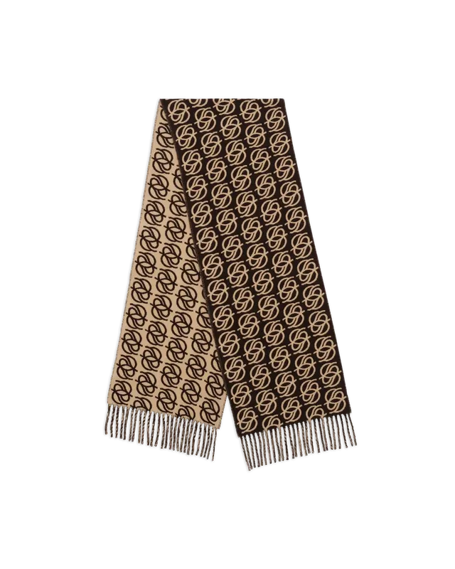 Drôle De Monsieur Monogramme Wollschal dunkelbraun