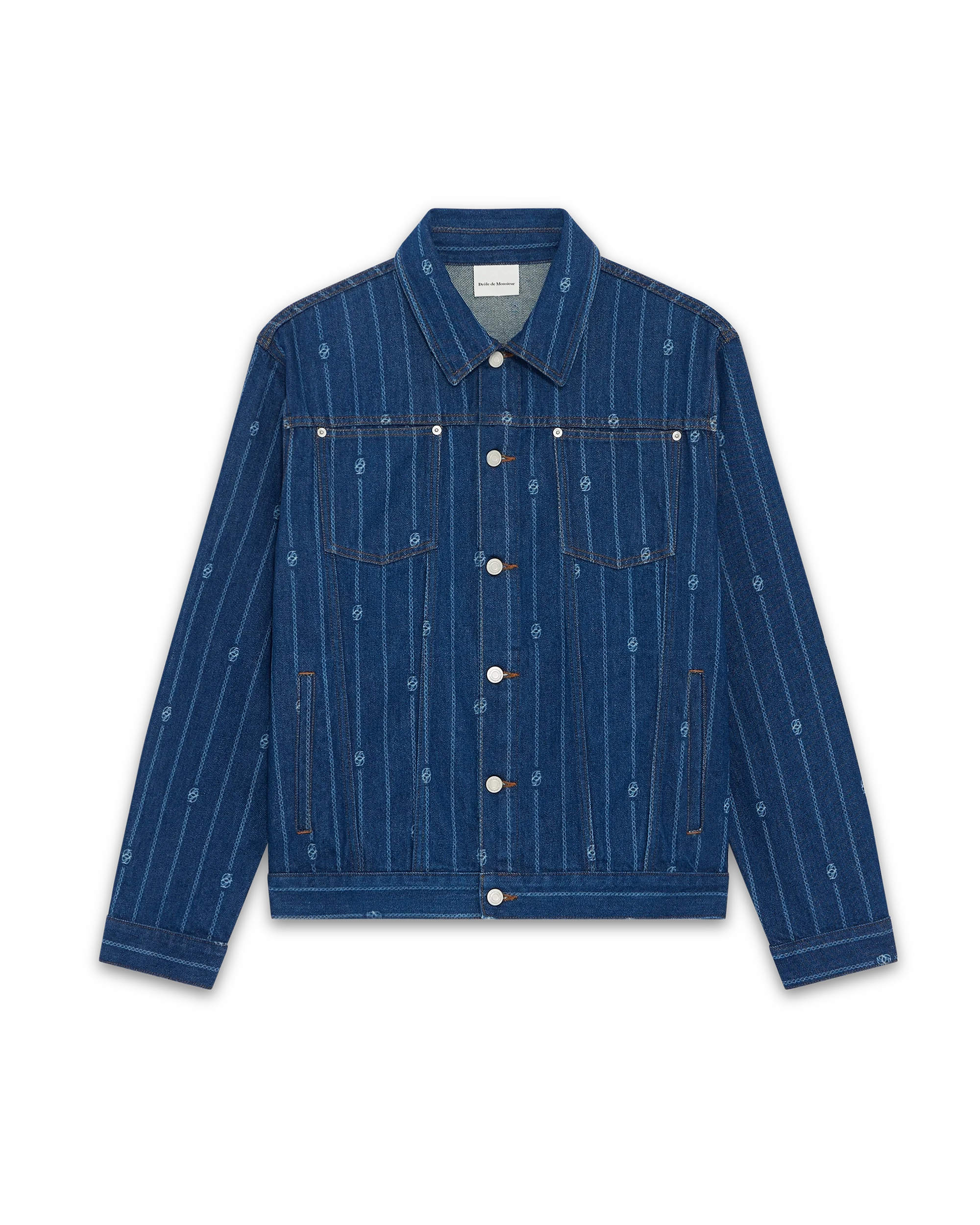 Drôle De Monsieur La Veste Denim Jeansjacke Blau Stone