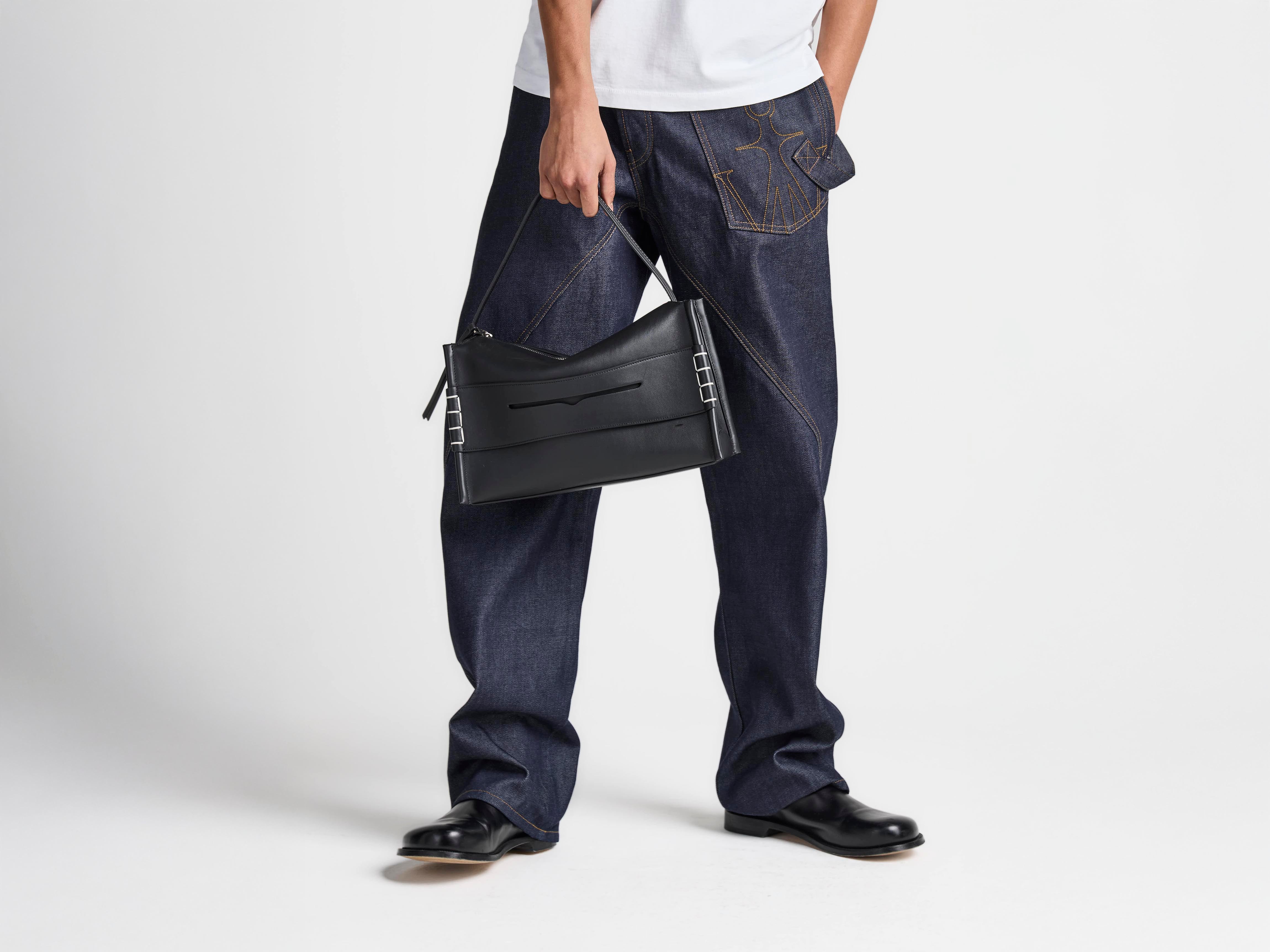 J.W. Anderson Loafer Tasche schwarz Leder Henkeltasche