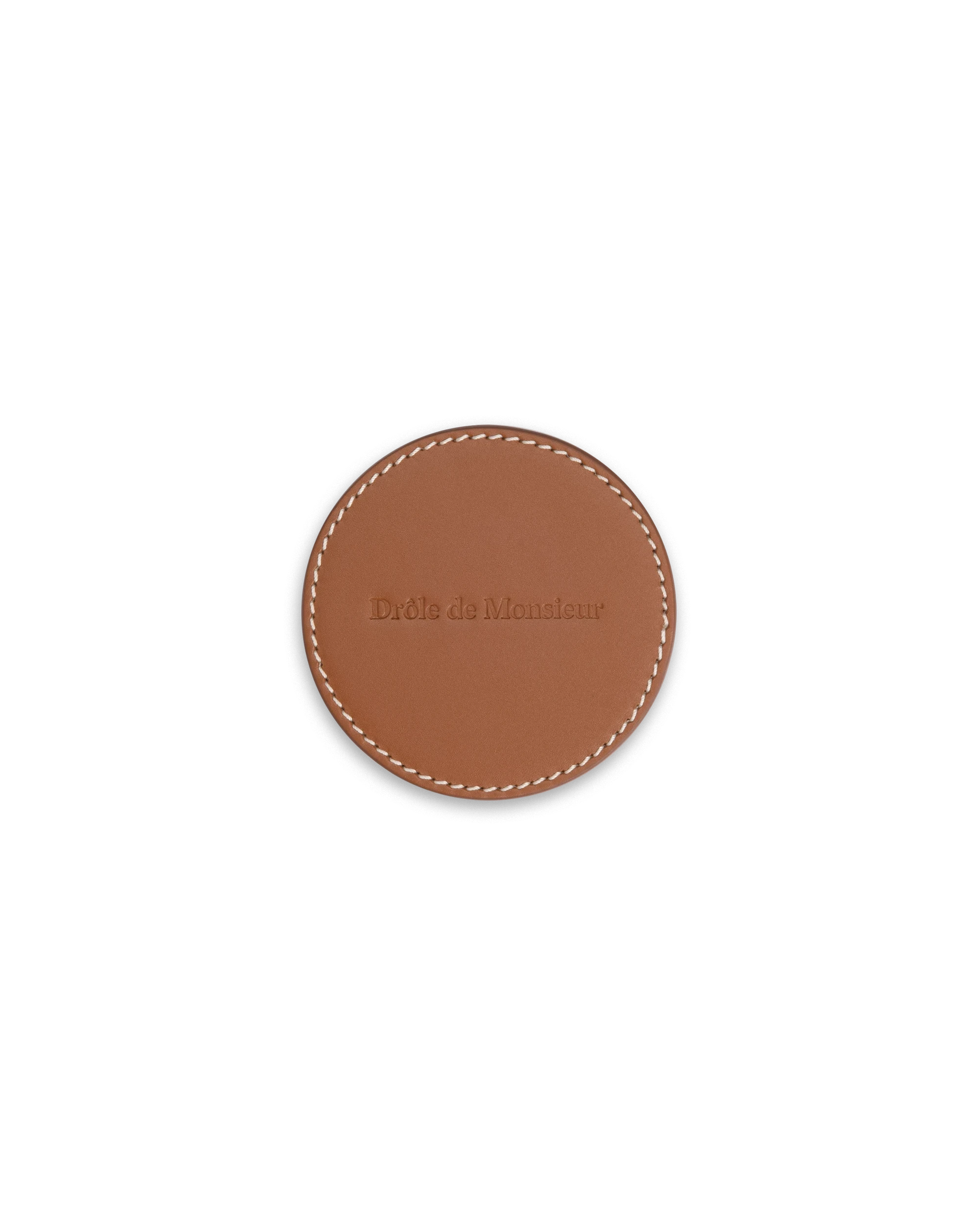Drôle De Monsieur Les Sous Verres Untersetzer Braun Leder 4er
