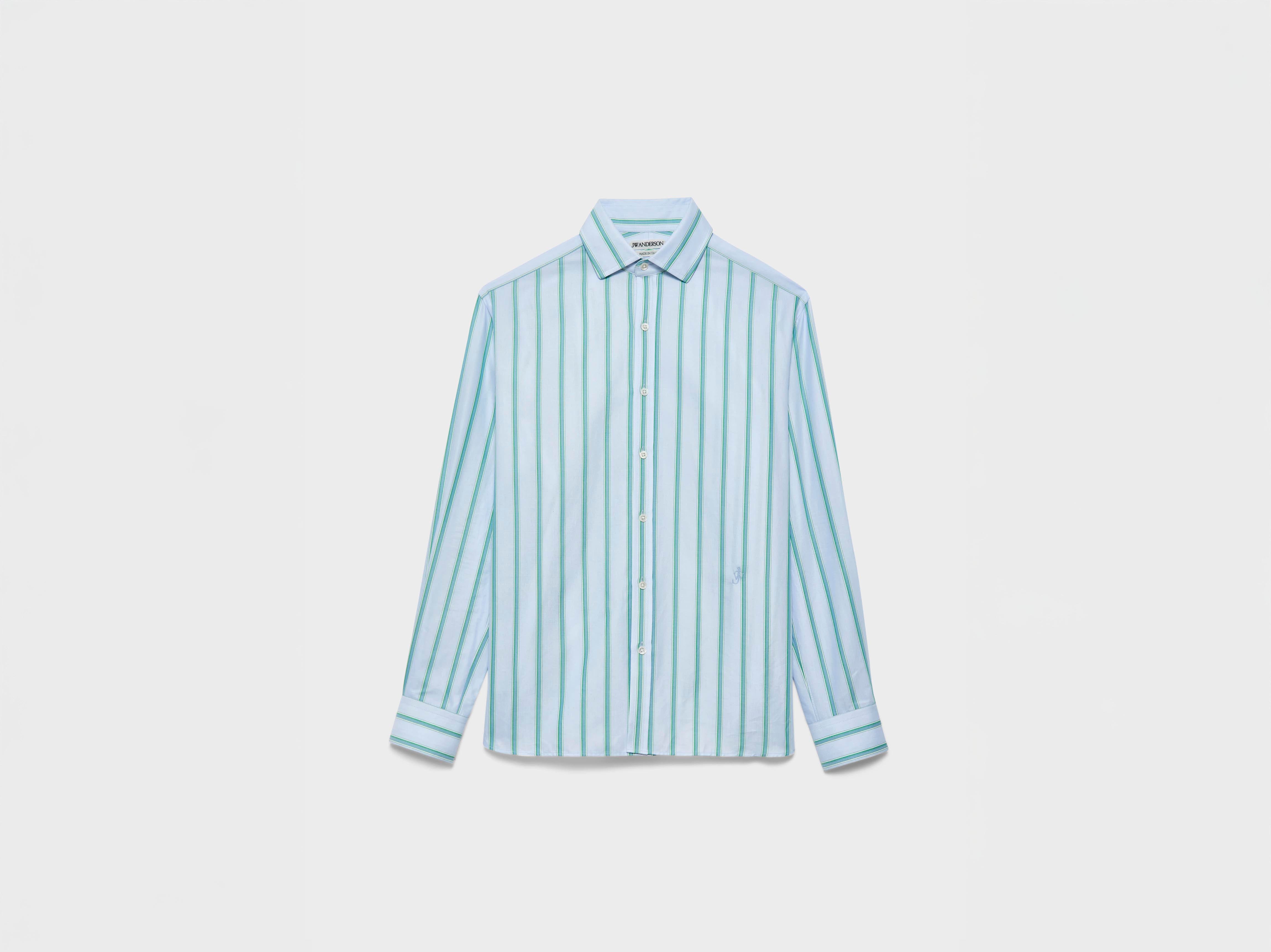 J.W.Anderson Striped Dress Shirt Hemd Blau Grün