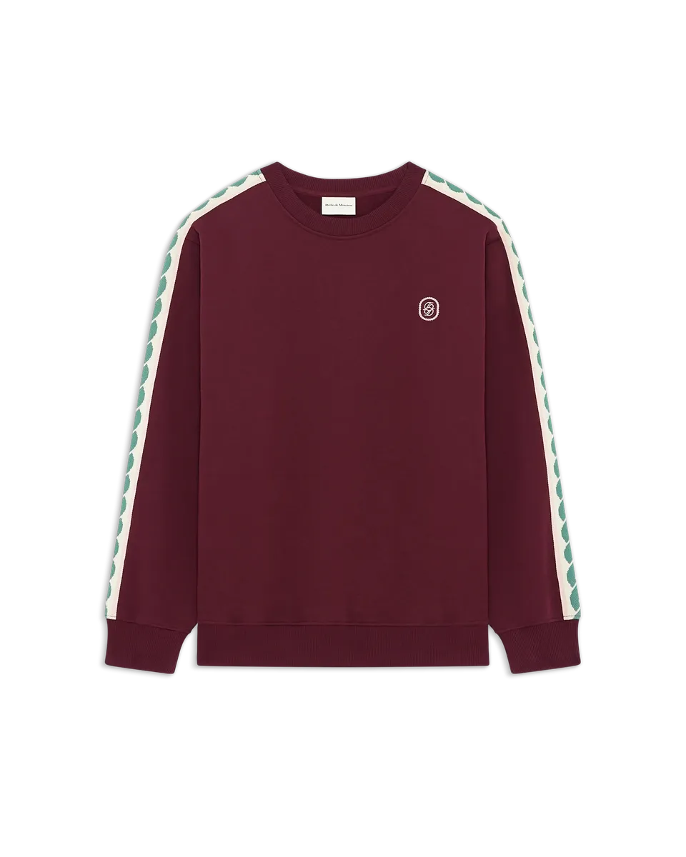 Drôle De Monsieur Le Sweatshirt Tresses Sweater Bordeaux Baumwolle
