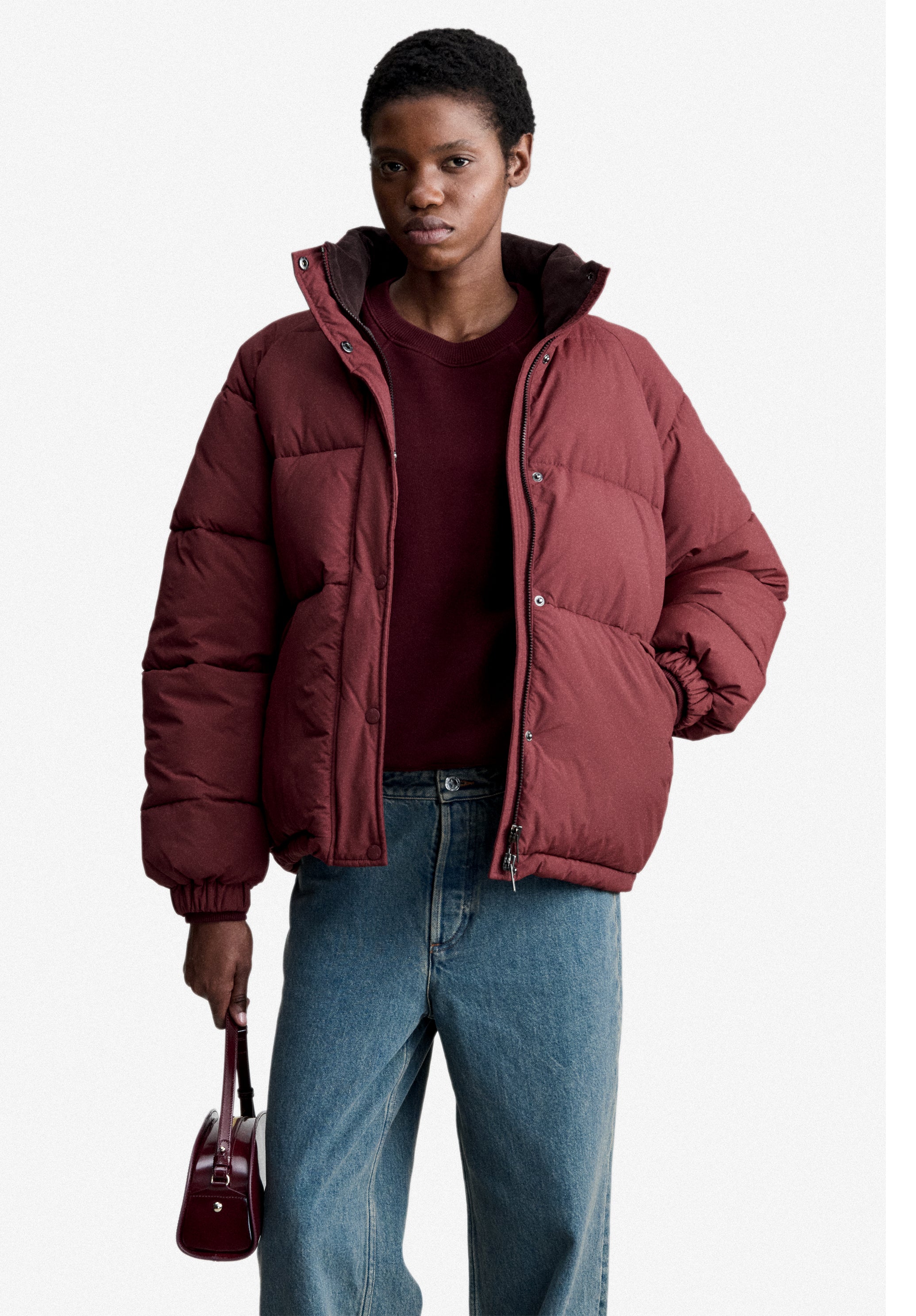 A.P.C. Daunenjacke Bordeaux 38 Wasserabweisend