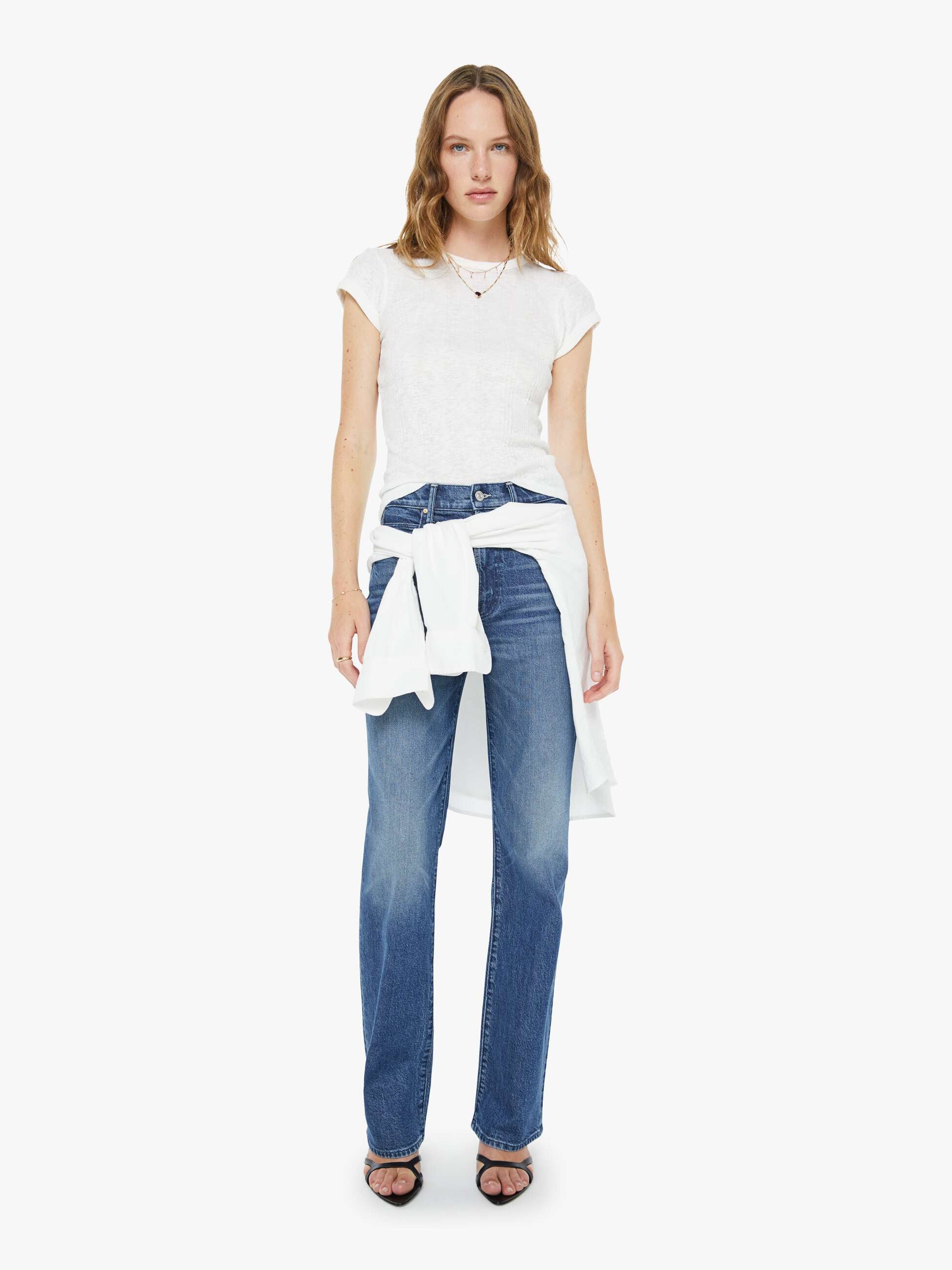 Mother The Itty Bitty Ringer T-Shirt Weiß Fluff