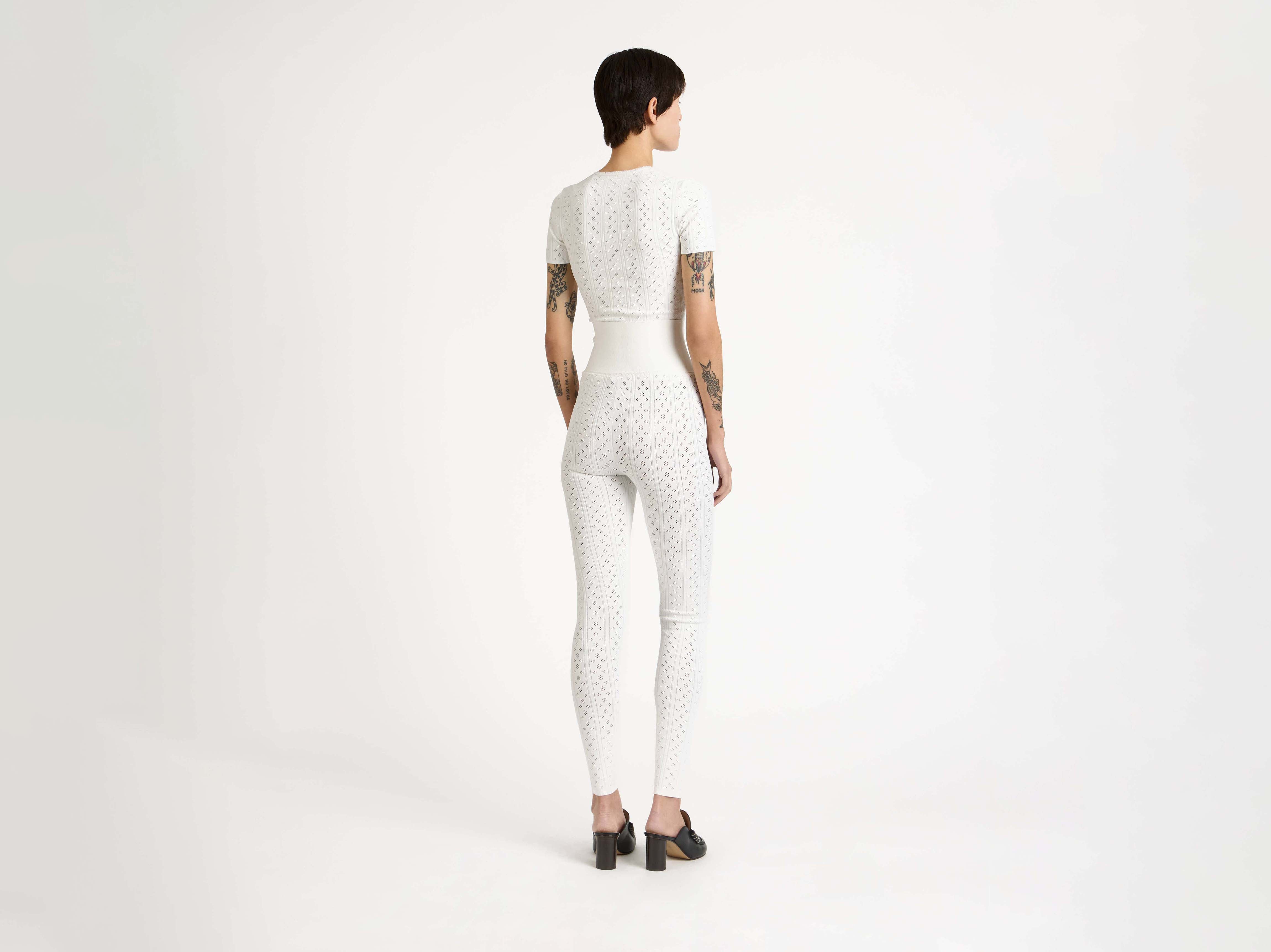 J.W.Anderson Knitwear Pointelle T-Shirt Damen Weiß