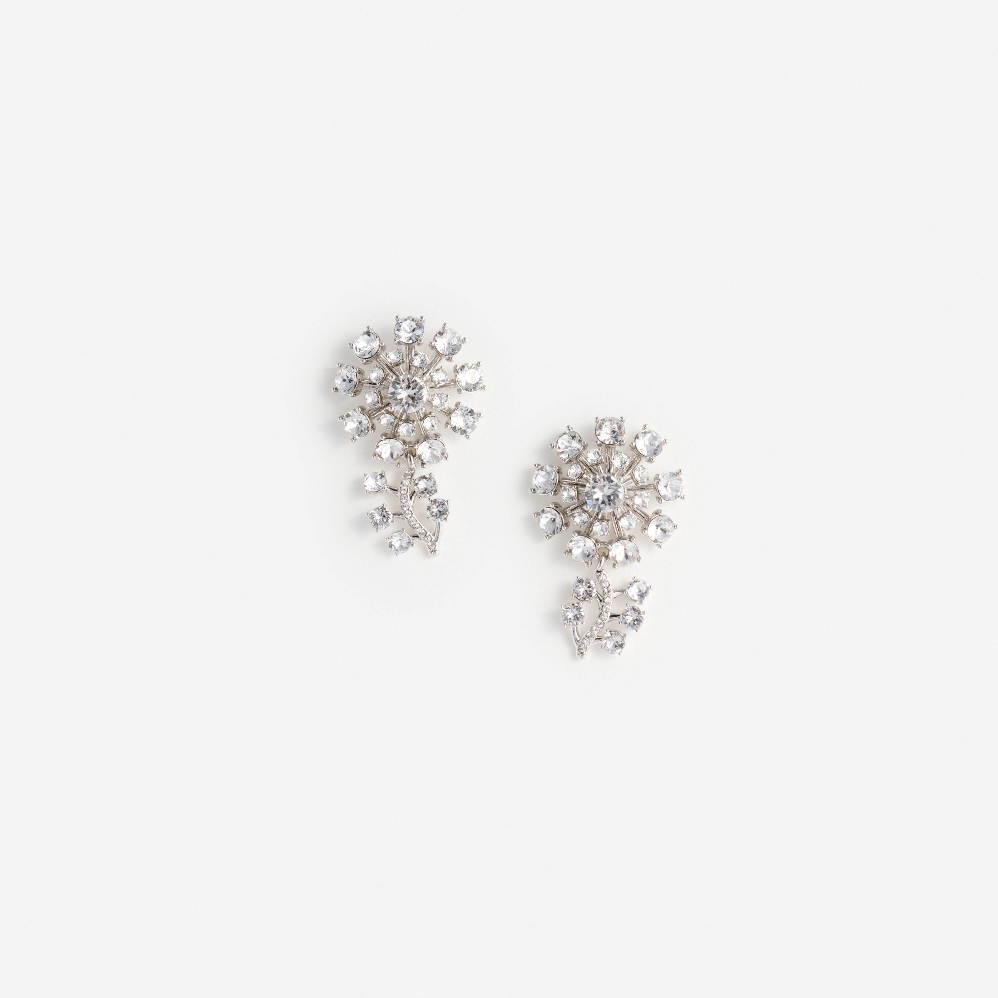 Self Portrait Small Silver Flower Crystal Ohrringe Silber