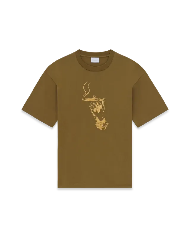 Drôle De Monsieur T-Shirt Cuba T-Shirt Khaki Baumwolle