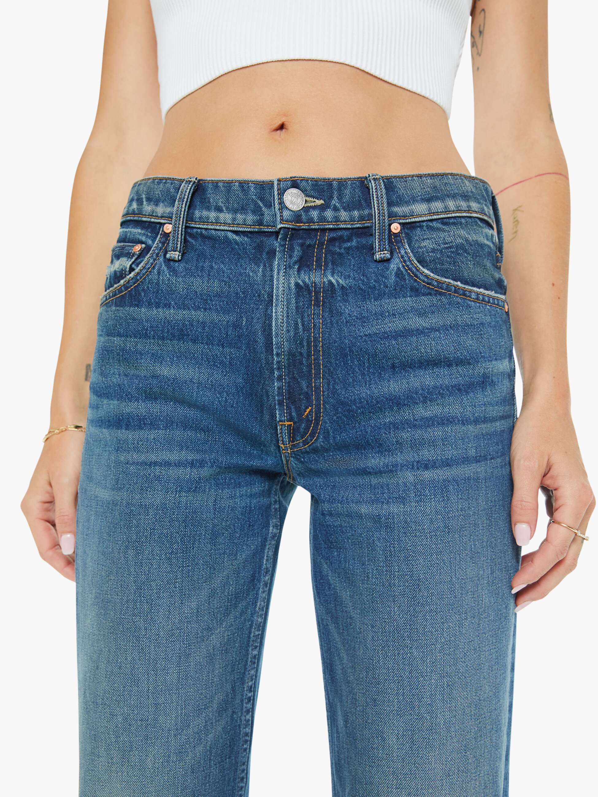 Mother Denim The Reifler Jeans After Midnight Blau