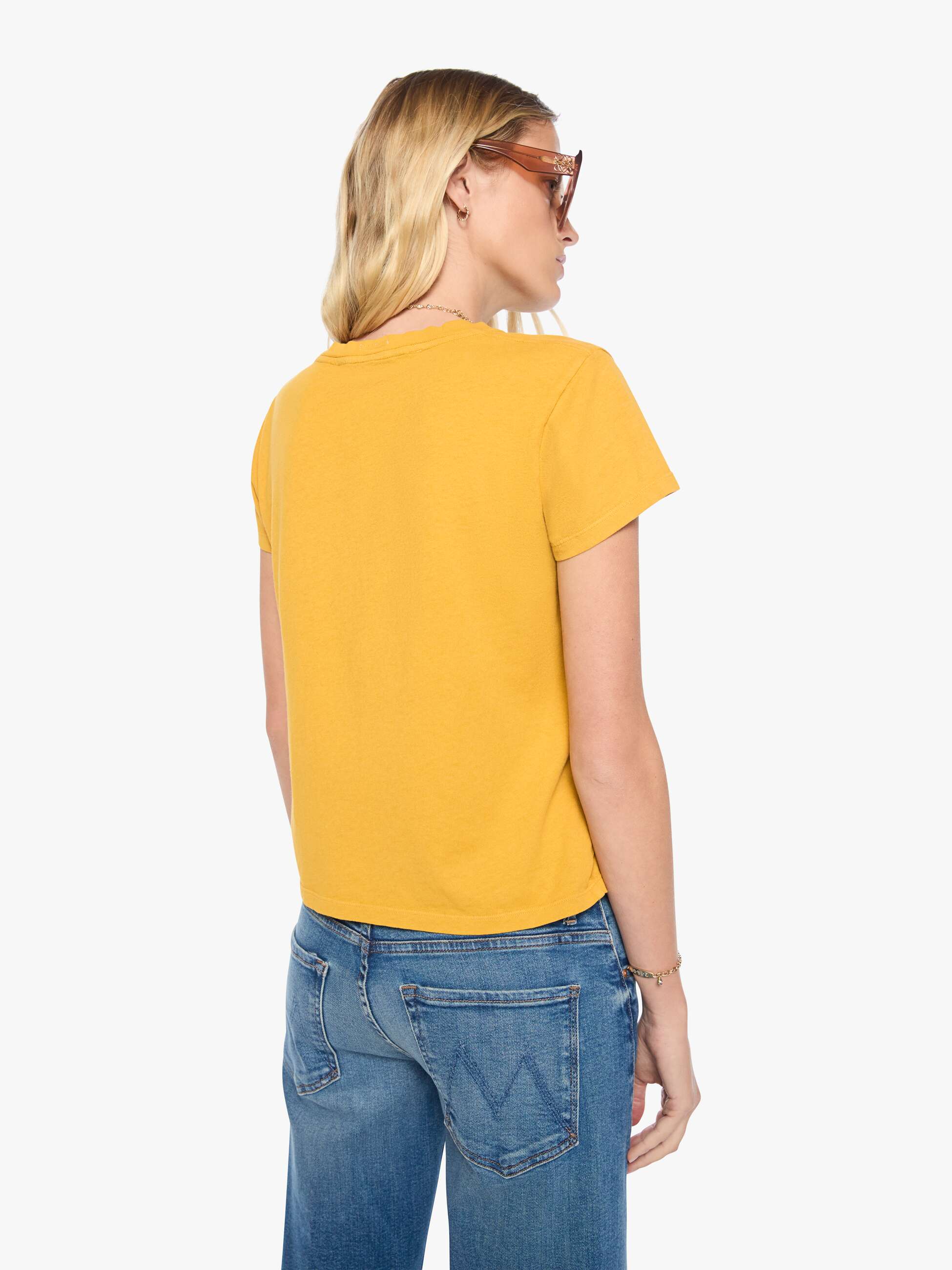 Mother Boxy Goodie Goodie T-Shirt Goldgelb Fuchs