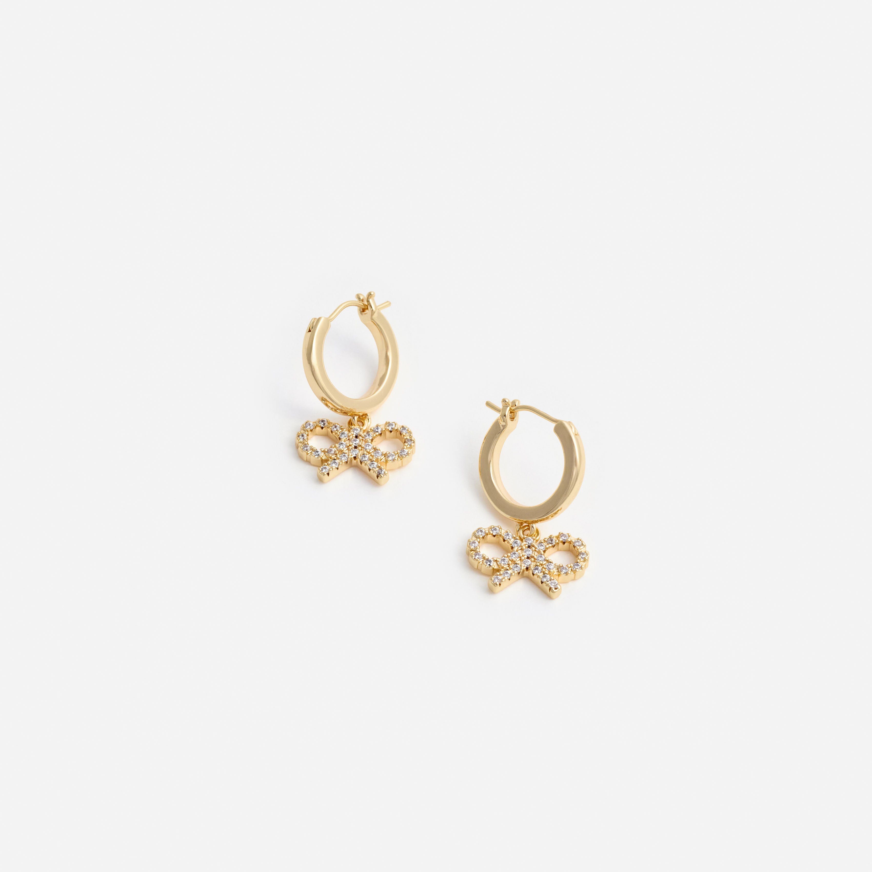 Self-Portrait Jewellery Gold Bow Hoop Ohrringe Gold One Size