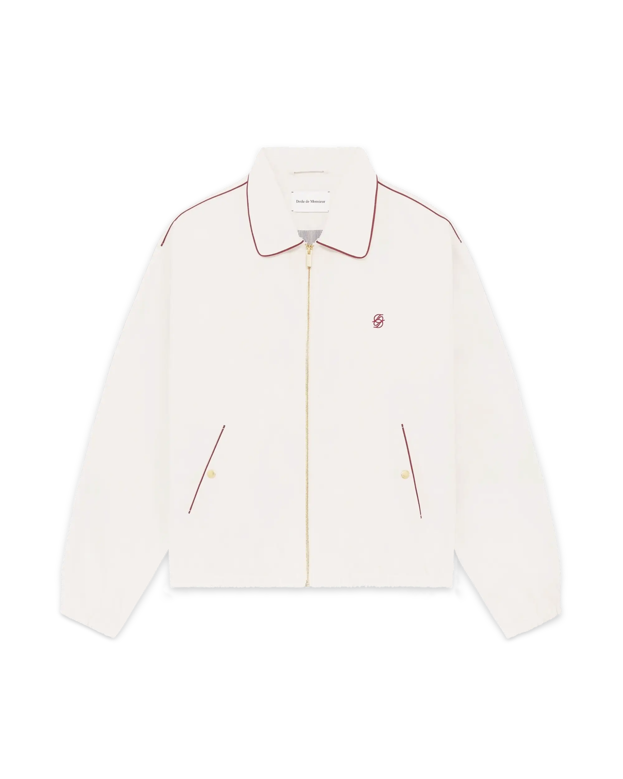 Drôle De Monsieur Blouson Brodé Coton Jacke Off-White