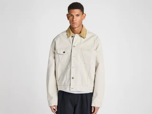 J.W.Anderson Corduroy Collar Jeansjacke Ecru