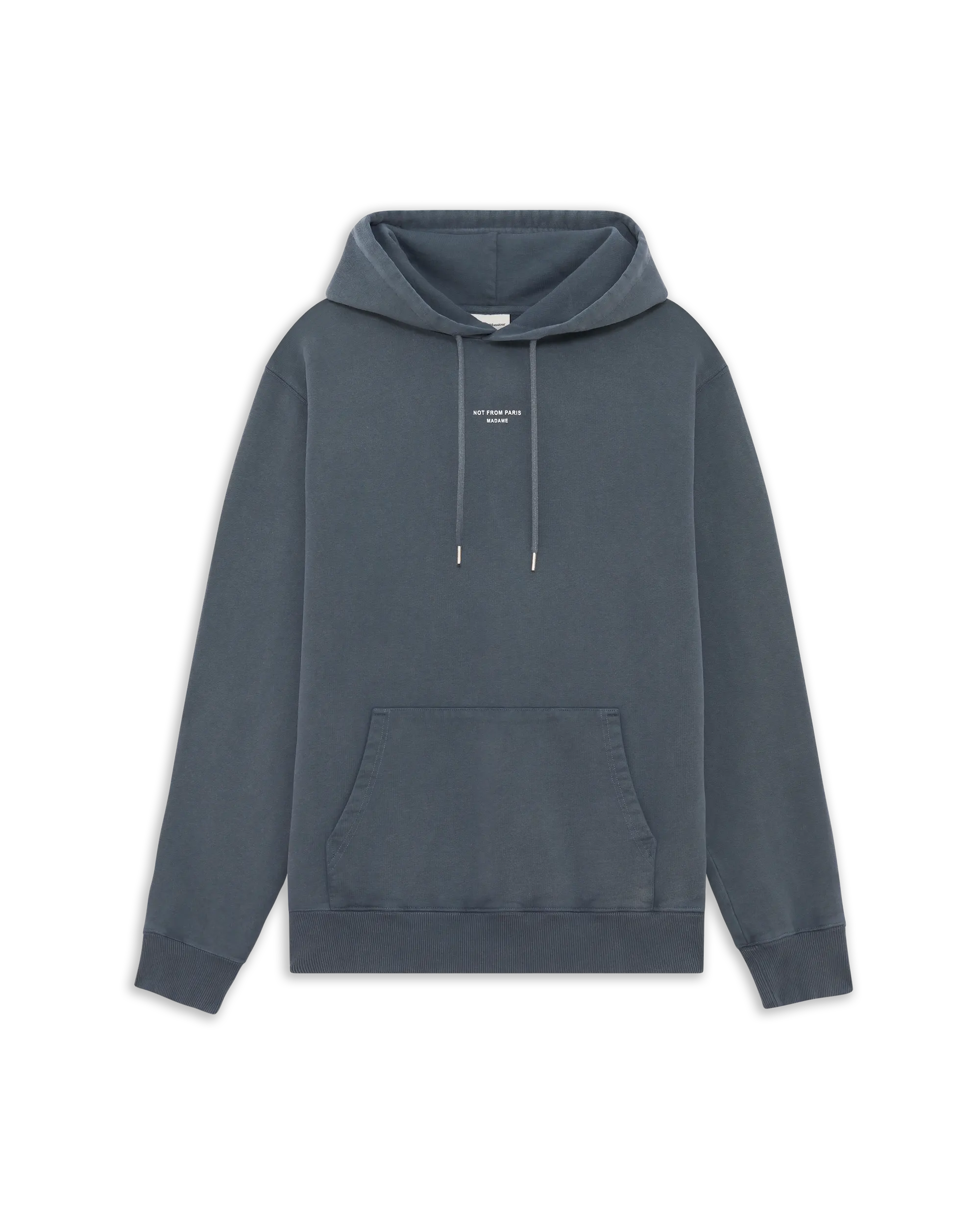 Drôle de Monsieur M-HO161 Hoodie Dark Grey Slogan Baumwolle