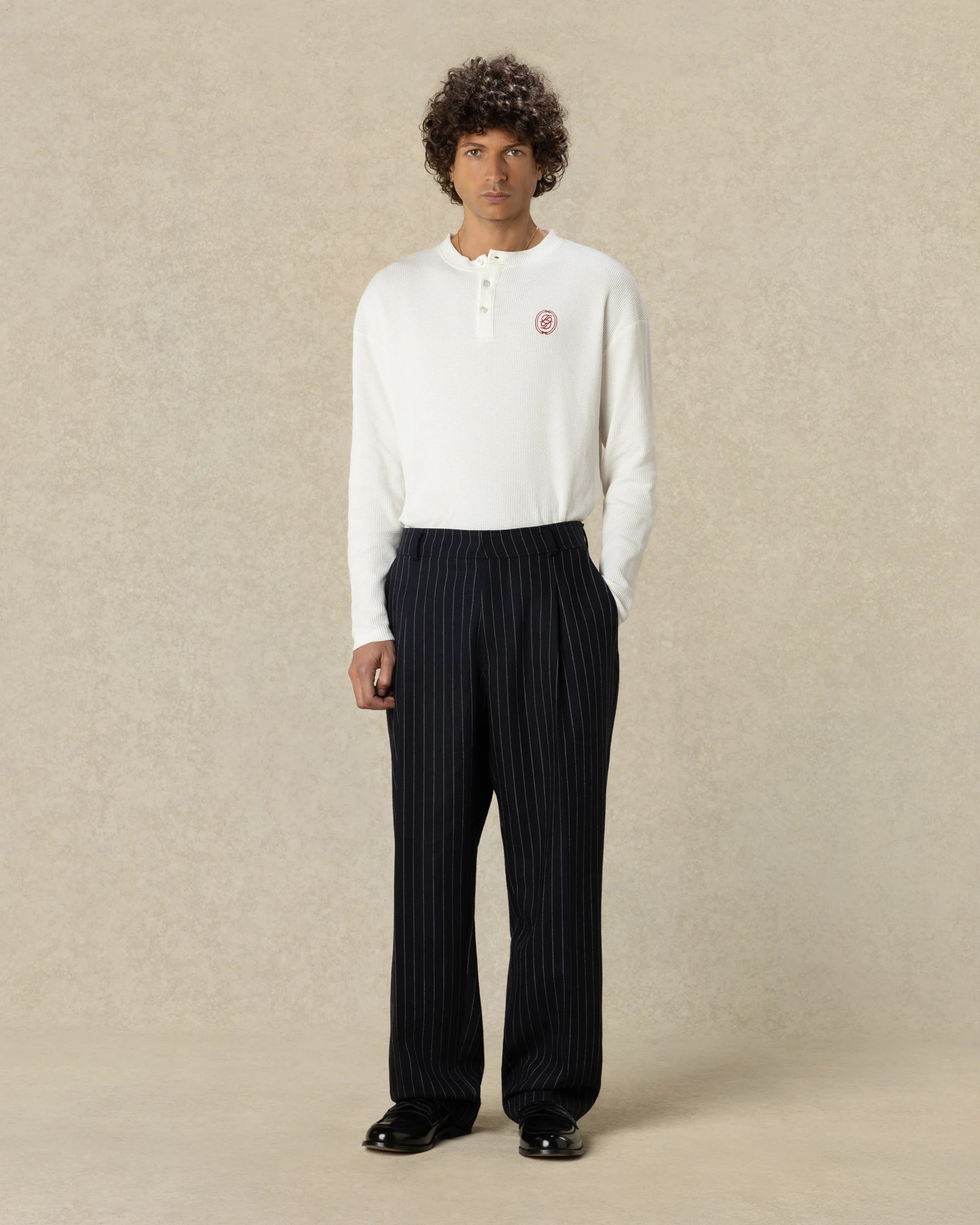 Drôle De Monsieur D Mirror Waffle Longsleeve Off-White
