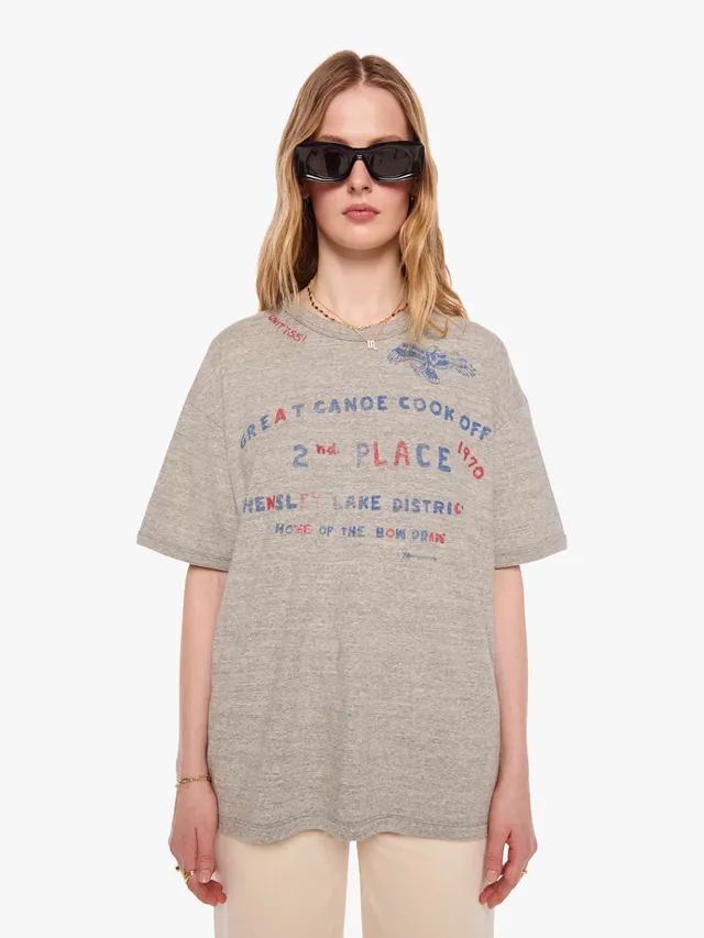 Mother The Lowdown T-Shirt Canoe Cook Off grau Oversize