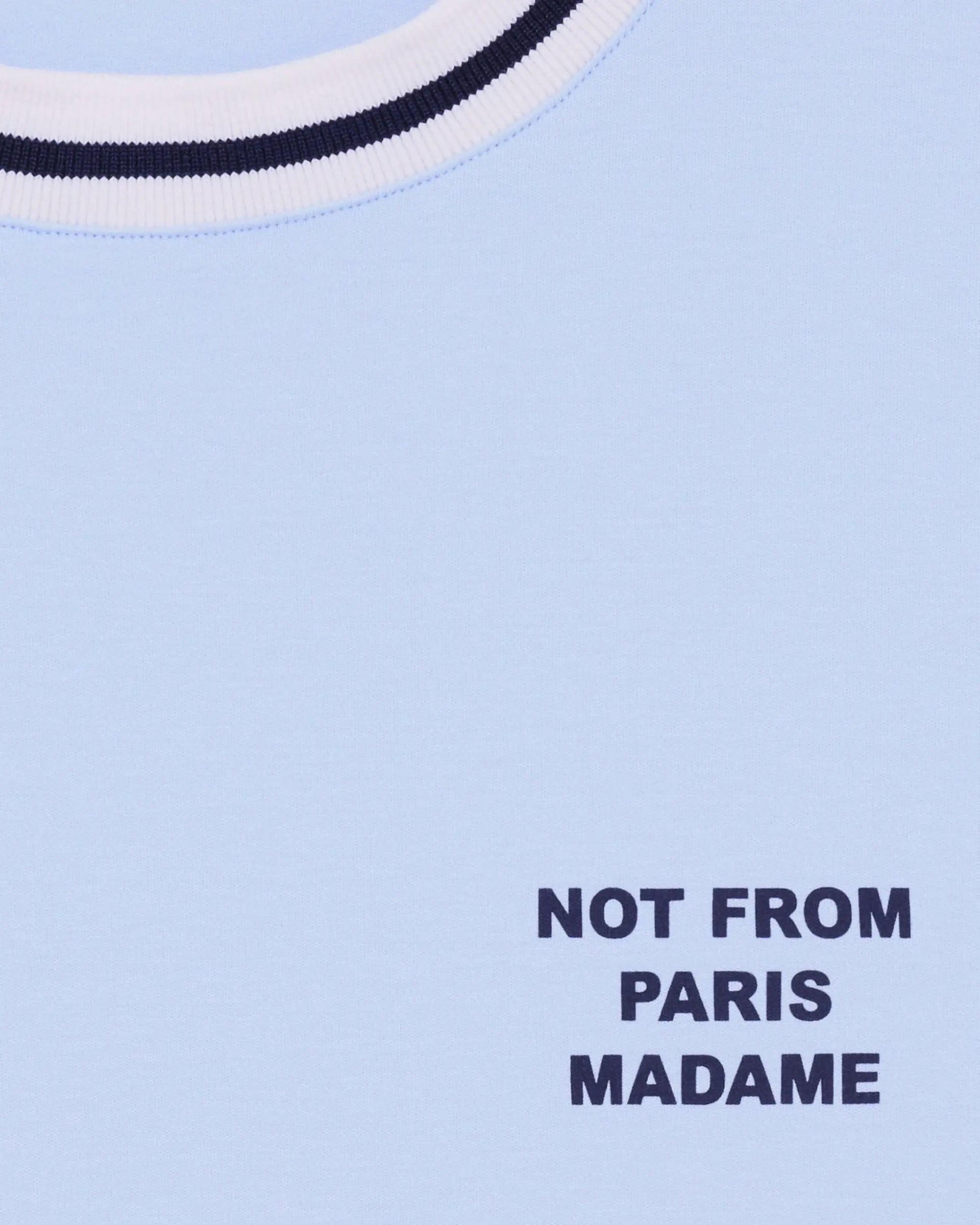 Drôle De Monsieur Slogan Sport T-Shirt Hellblau