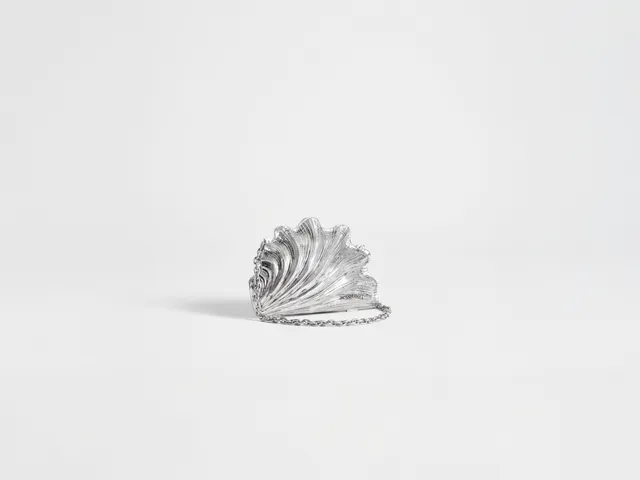 J.W.Anderson Shell Clutch Vintage Silver 3D Harz Kette