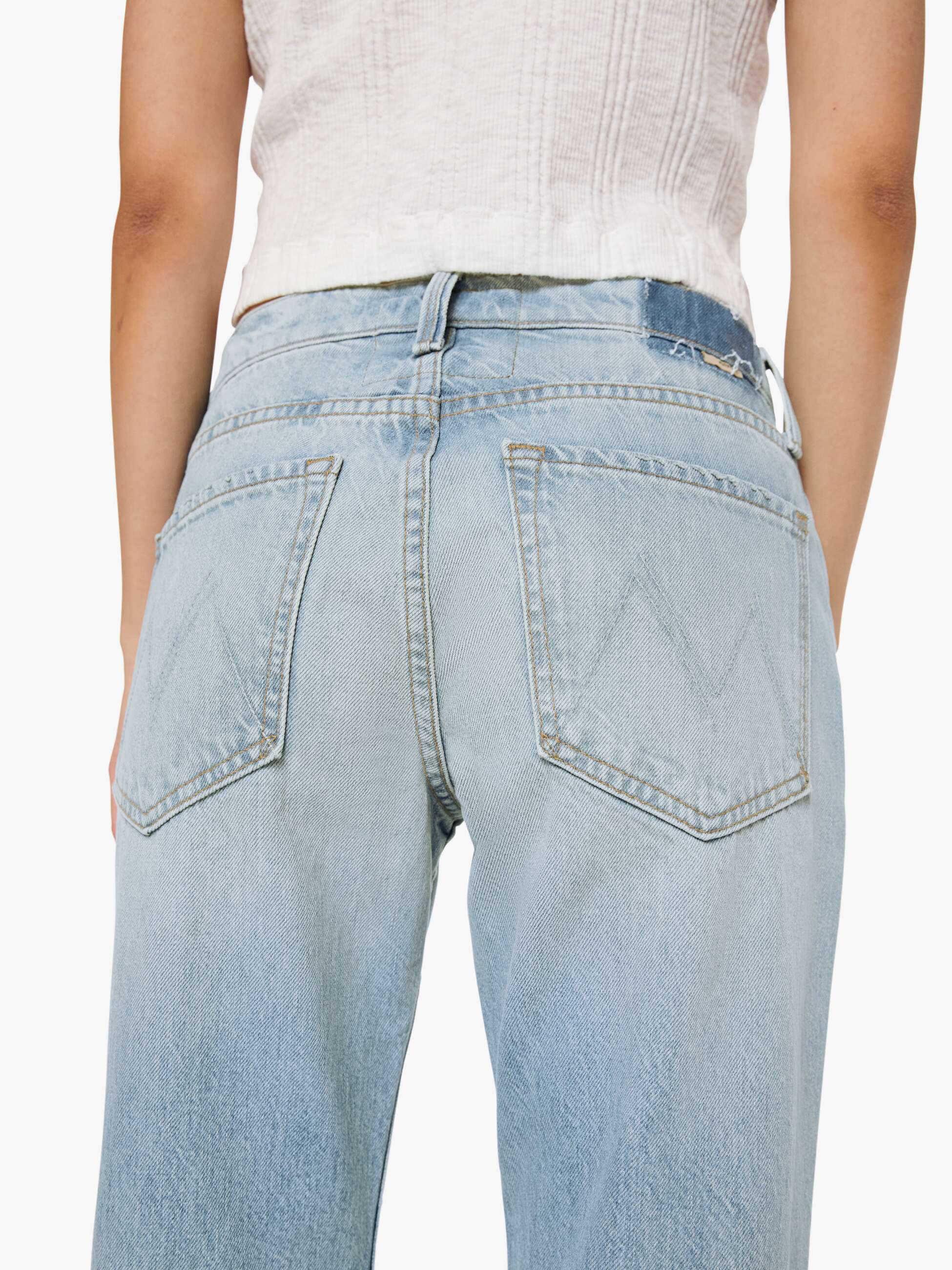 Mother The Lil Reifler Petite Jeans Daydreamer Hellblau
