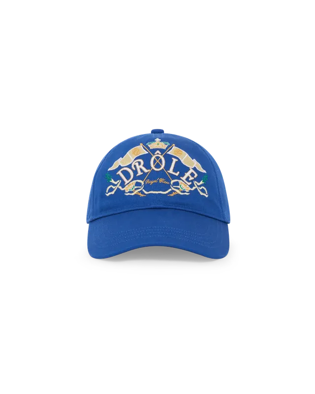 Drôle De Monsieur Crest Cap Blau Baumwolle Stickerei OS