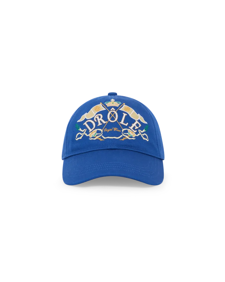 Drôle De Monsieur Crest Cap Blau Baumwolle Stickerei OS