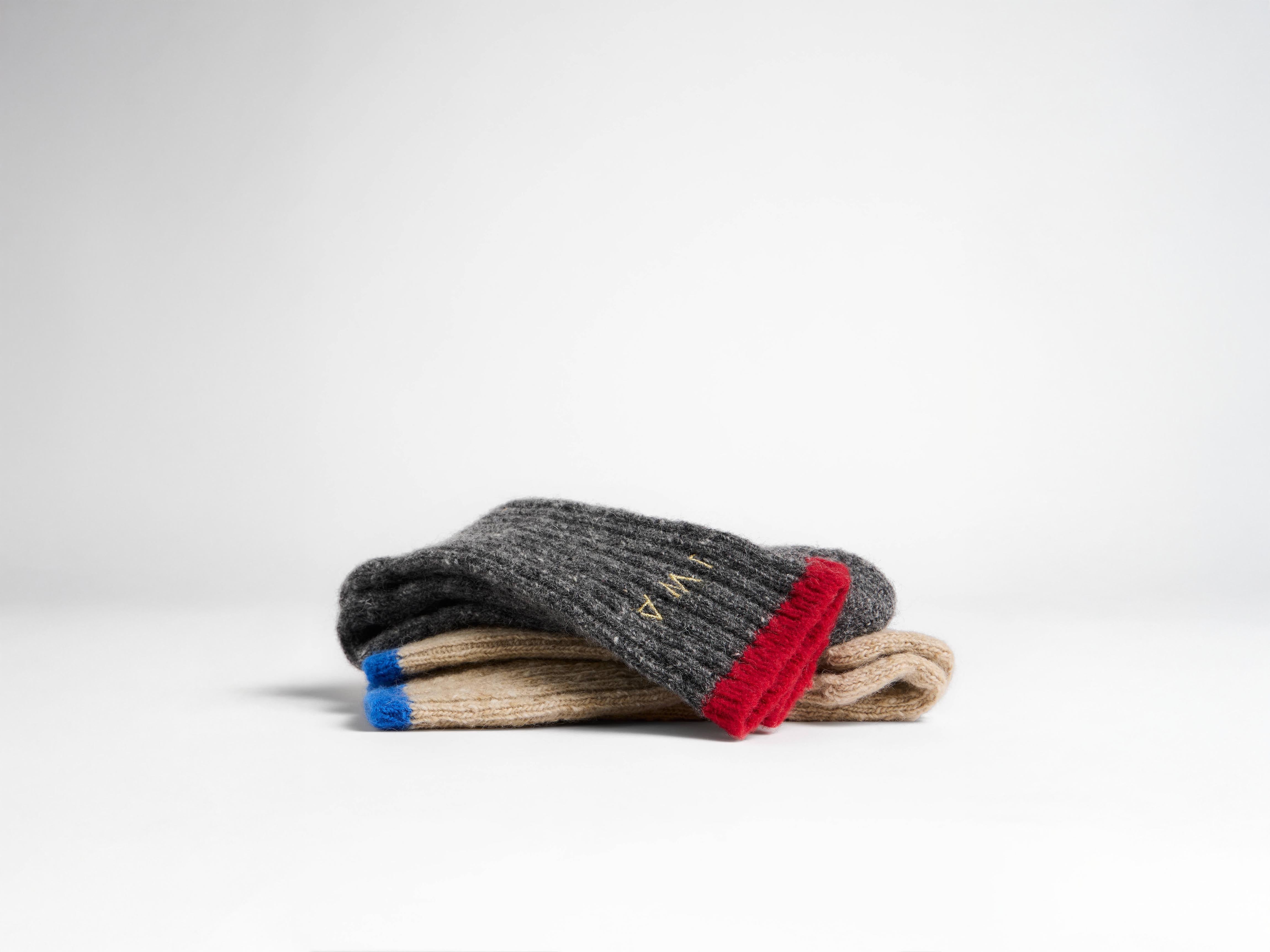 J.W.Anderson Donegal Socken Oatmeal Melange Wolle