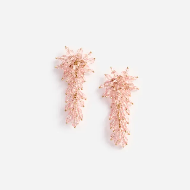 Self Portrait Jewellery Ohrringe Rosa Kristall Cluster