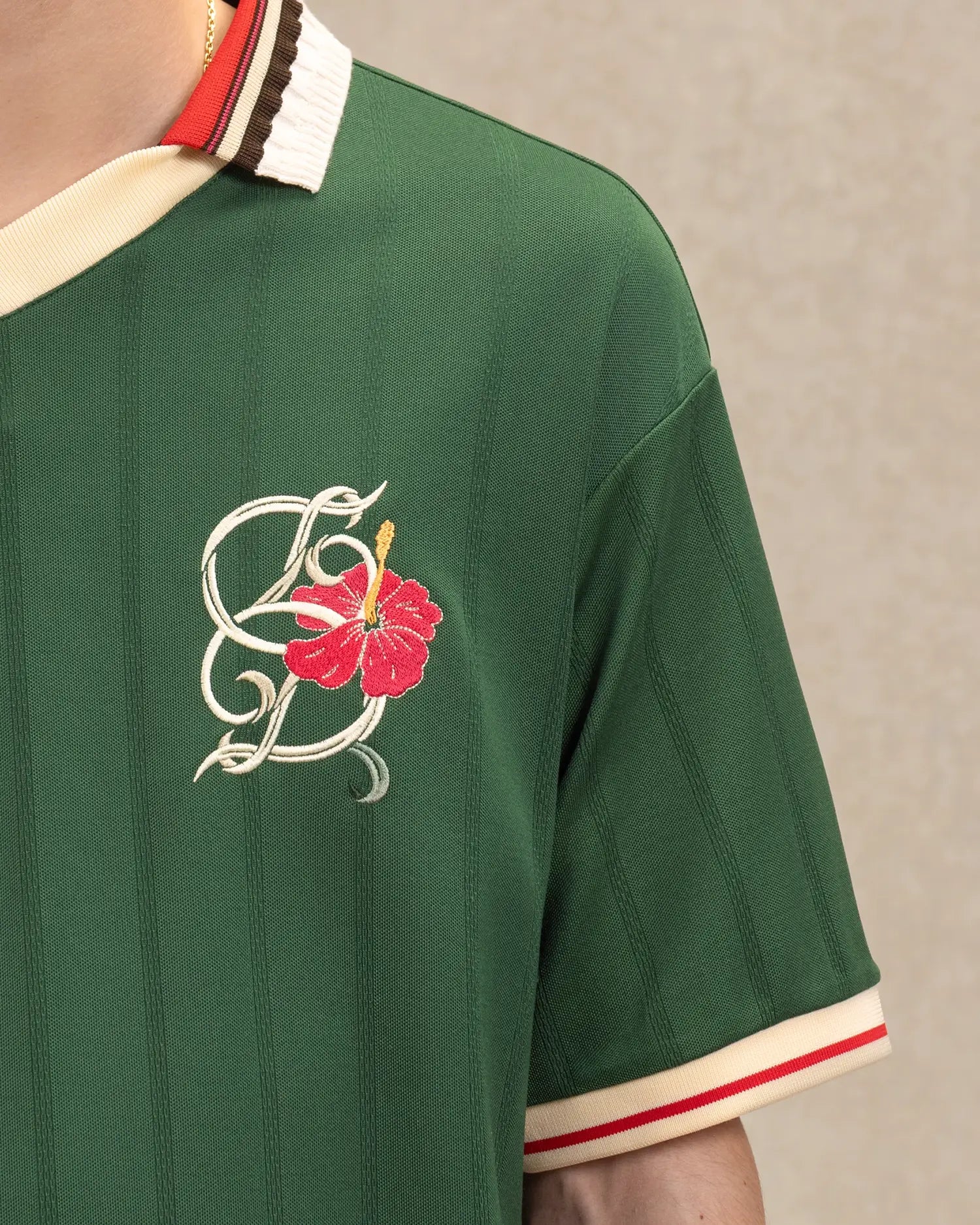 Drôle De Monsieur D Hibiscus Polo Dunkelgrün Kurzarm