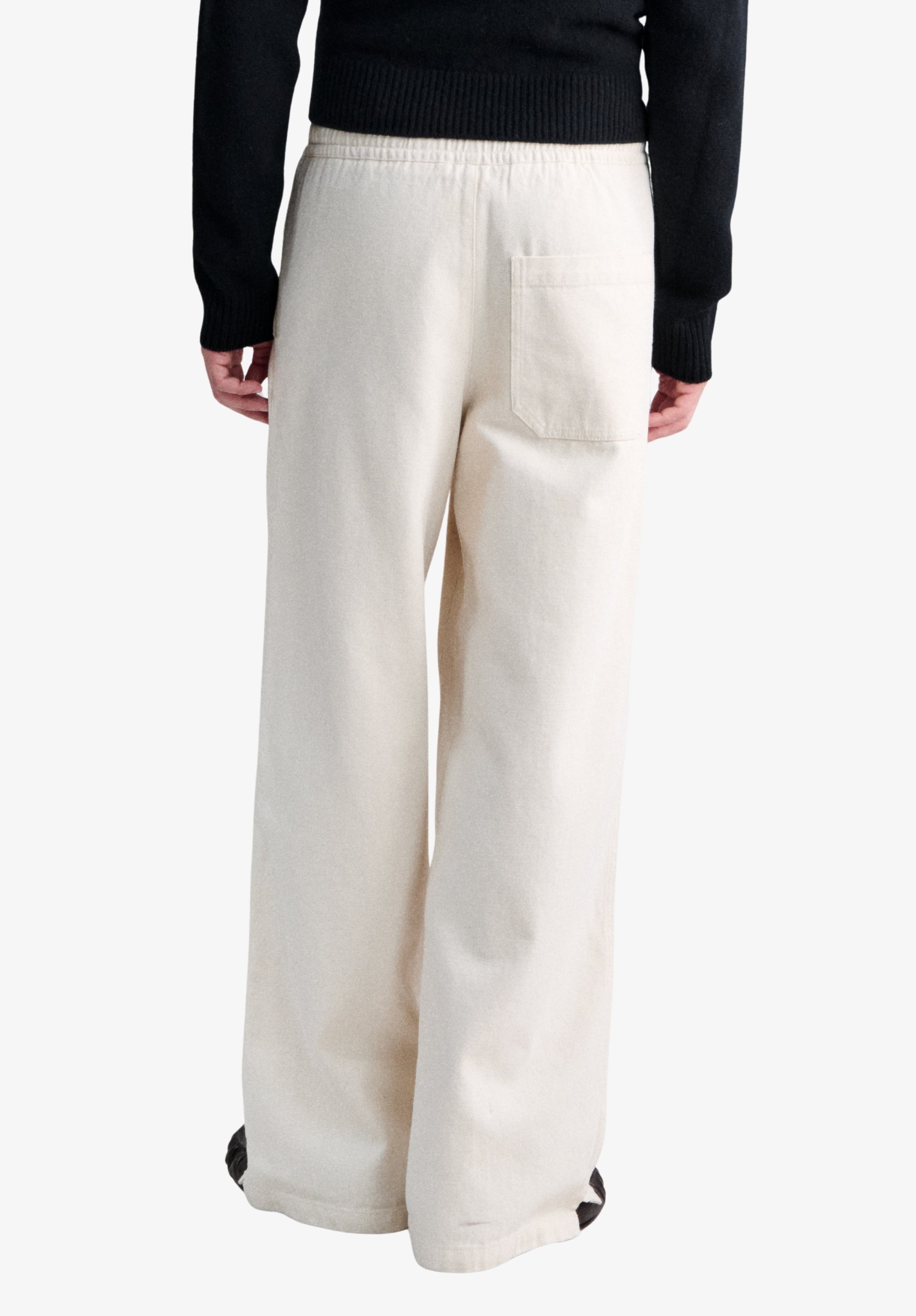 A.P.C. Workwear-Hose cremeweiß Bio-Baumwolle M
