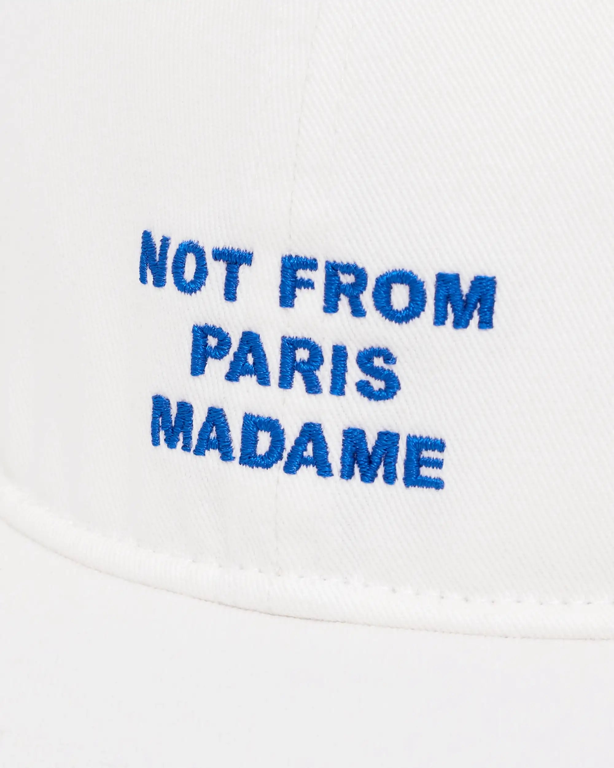 Drôle De Monsieur Flat Slogan Cap Weiß Baumwolle