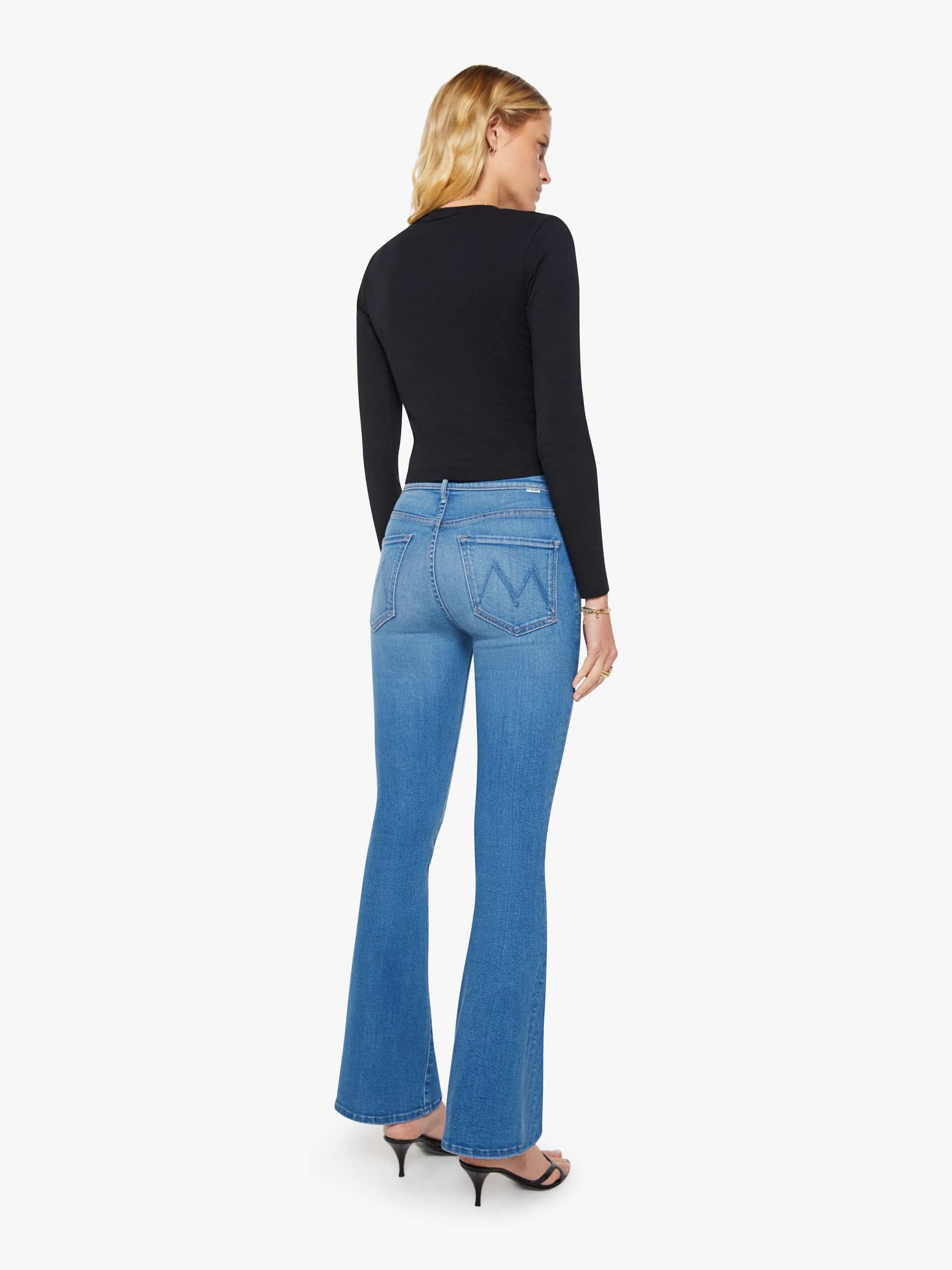 MOTHER The Weekender Jeans Piece By Piece Flare Blau