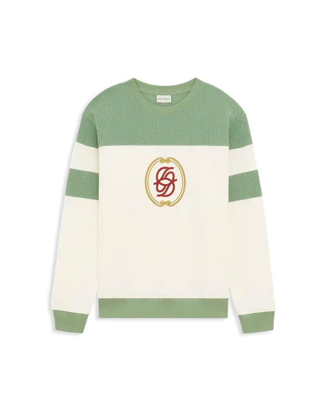 Drôle De Monsieur Patch Sweatshirt Off White Baumwolle
