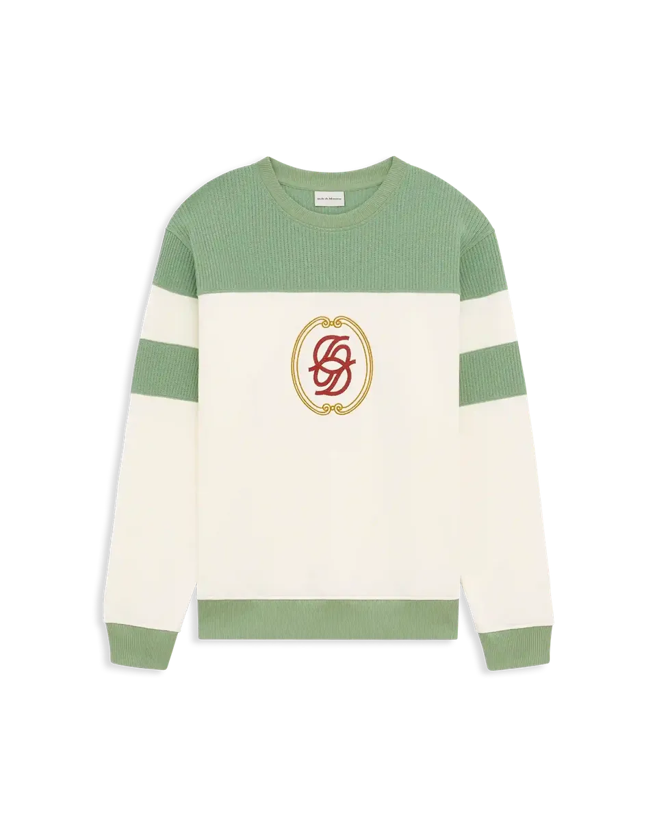 Drôle De Monsieur Patch Sweatshirt Off White Baumwolle